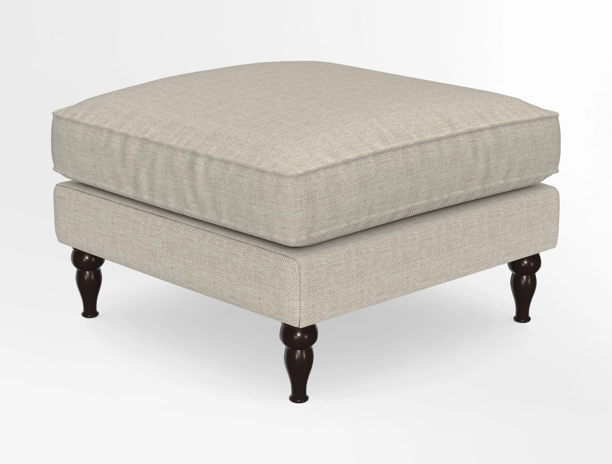 Cooksbridge Standard Footstool in Two Tone Plain Biscuit