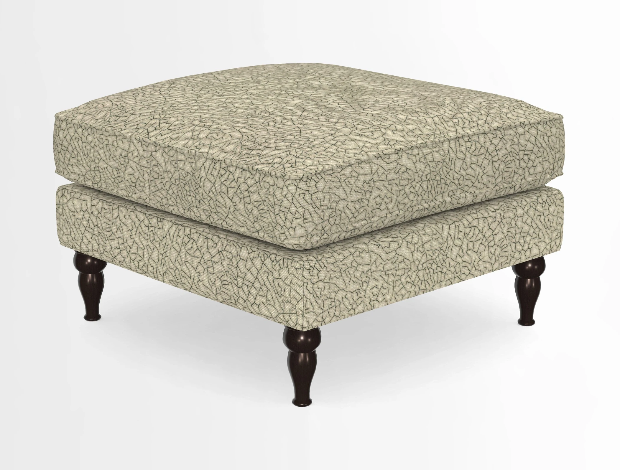 Cooksbridge Standard Footstool in Two Tone Plain Biscuit