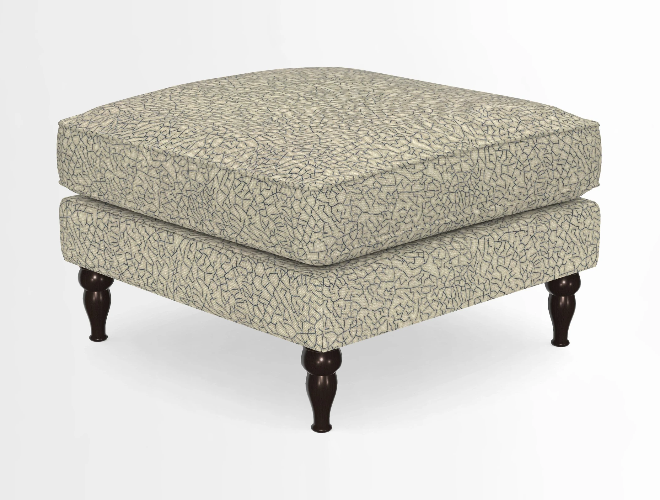 Cooksbridge Standard Footstool in Two Tone Plain Biscuit