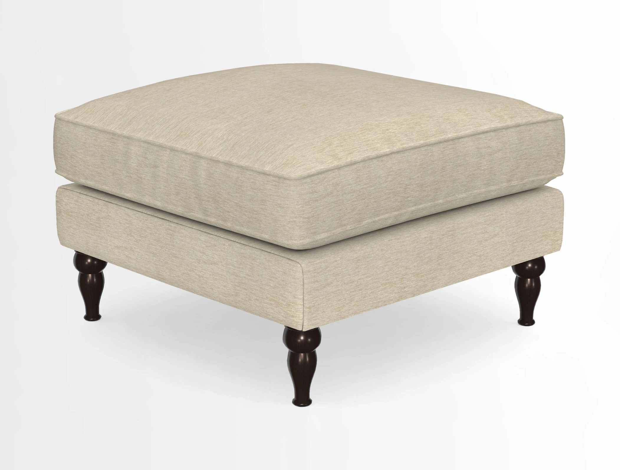 Cooksbridge Standard Footstool in Two Tone Plain Biscuit