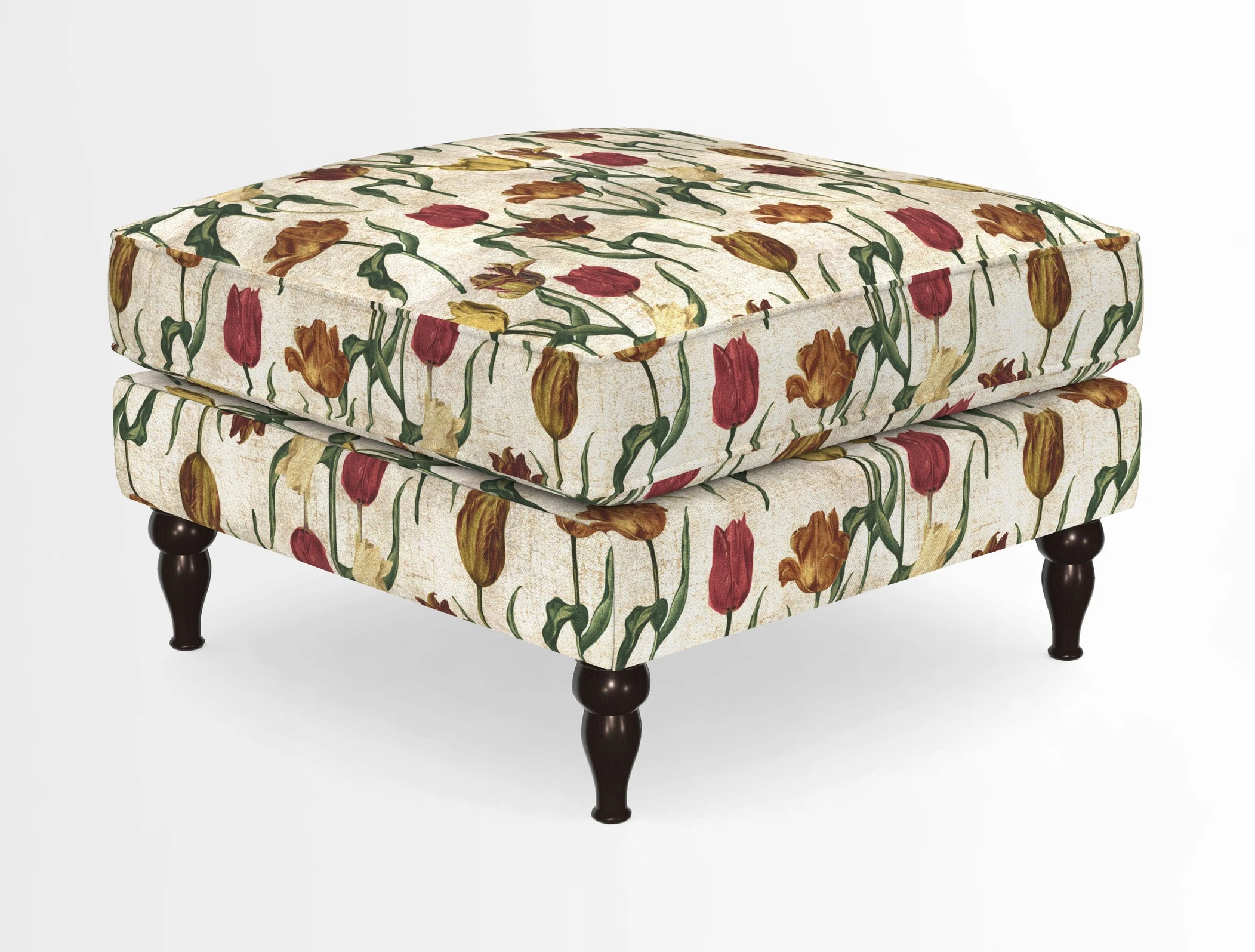 Cooksbridge Standard Footstool in Two Tone Plain Biscuit
