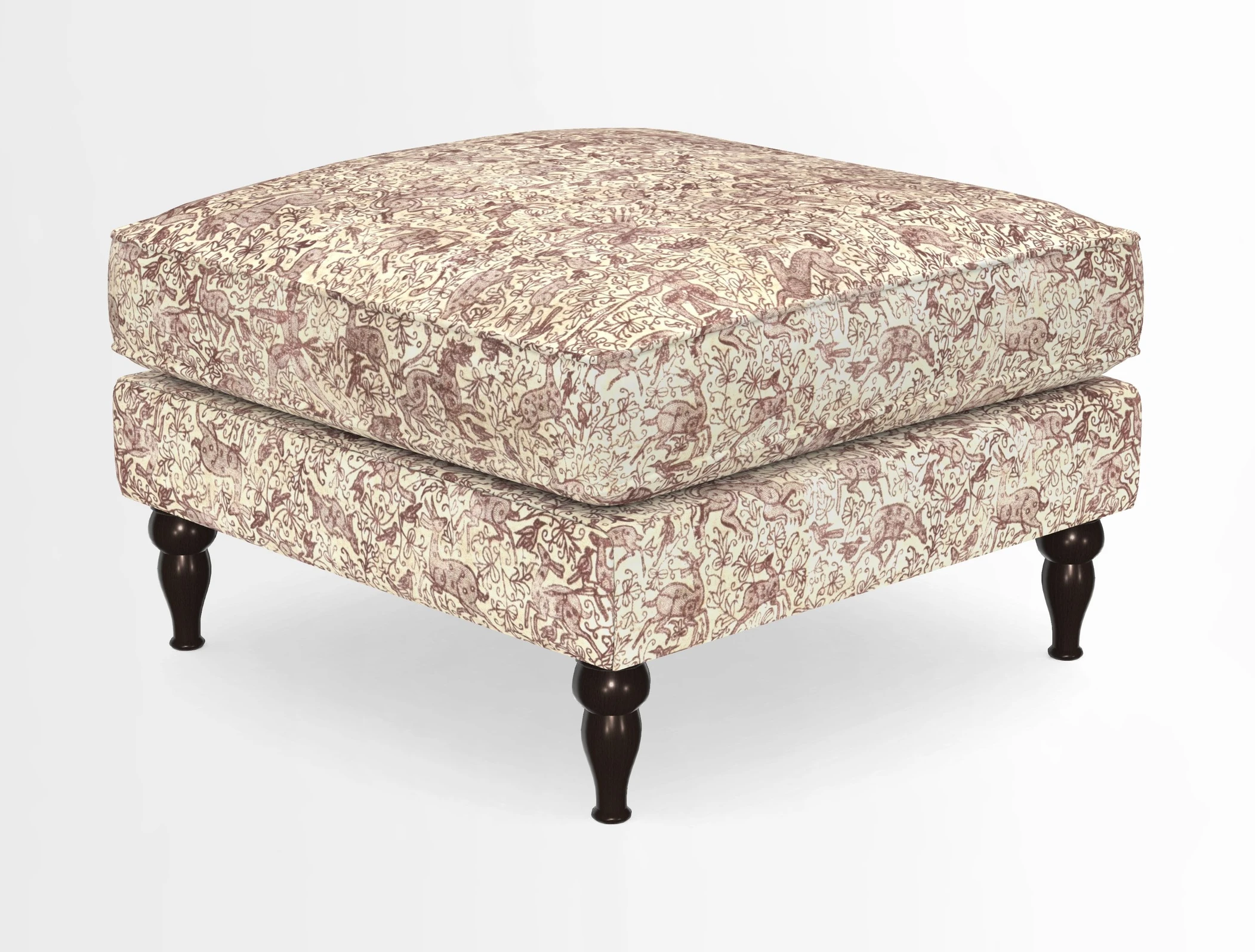 Cooksbridge Standard Footstool in Two Tone Plain Biscuit