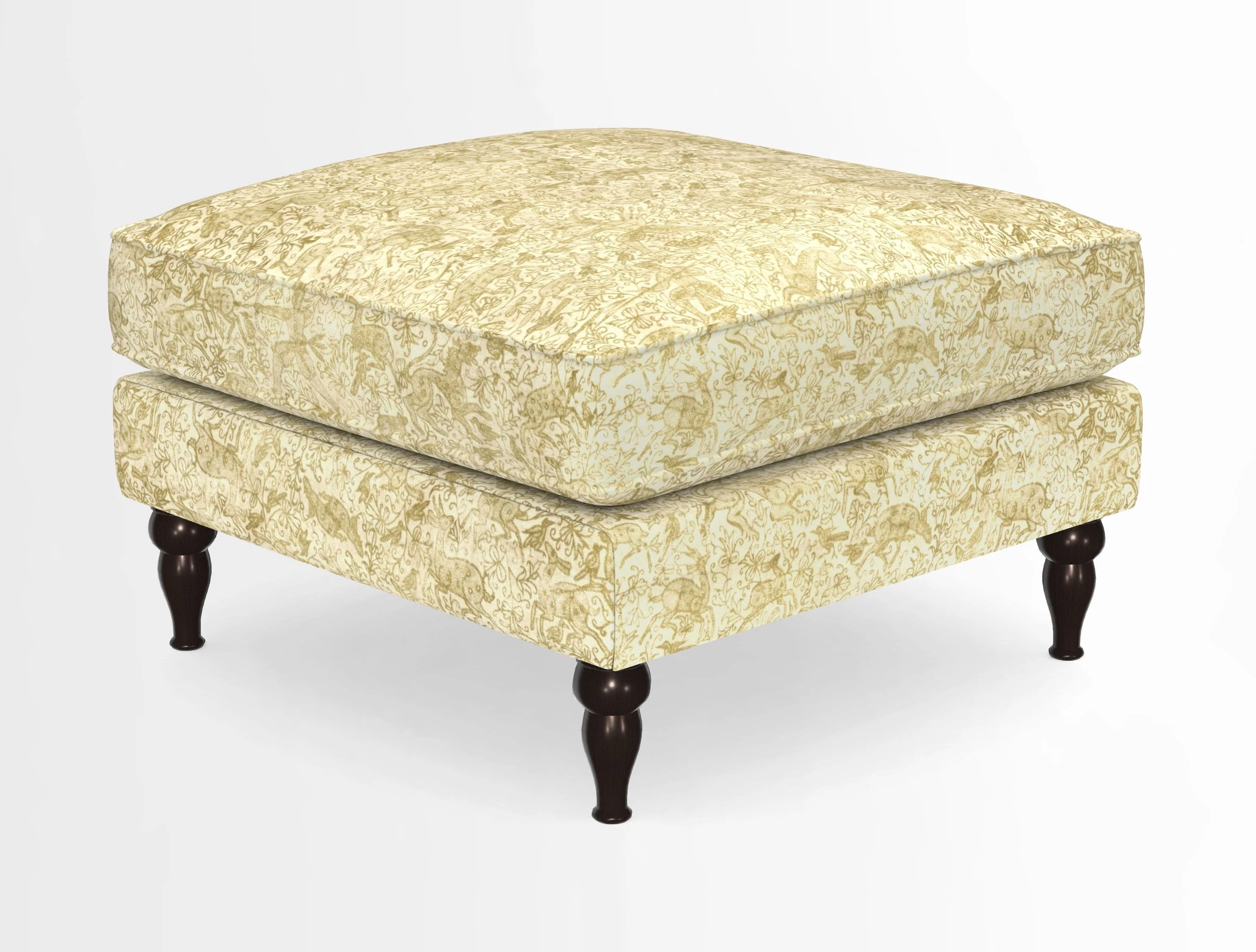 Cooksbridge Standard Footstool in Two Tone Plain Biscuit
