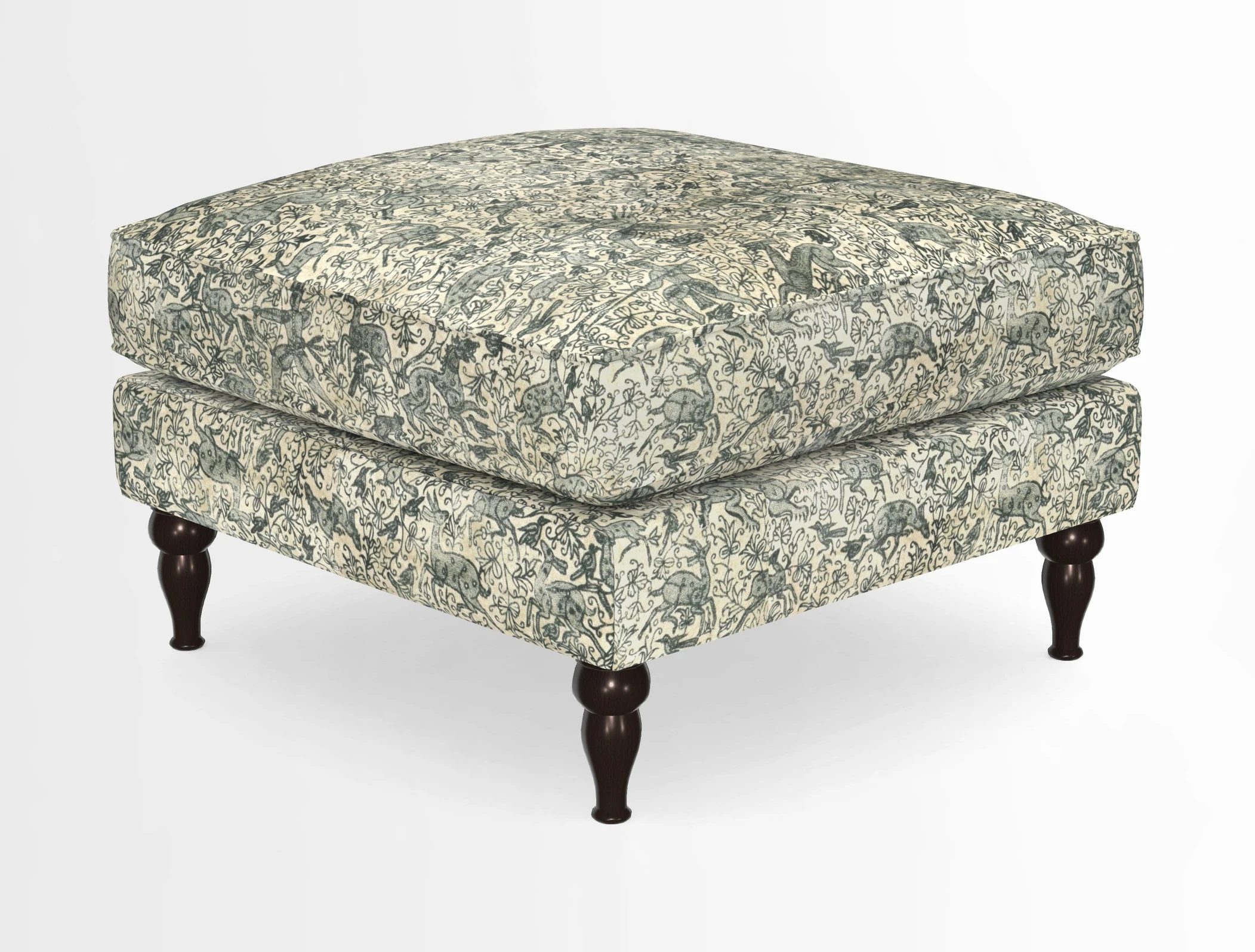 Cooksbridge Standard Footstool in Two Tone Plain Biscuit