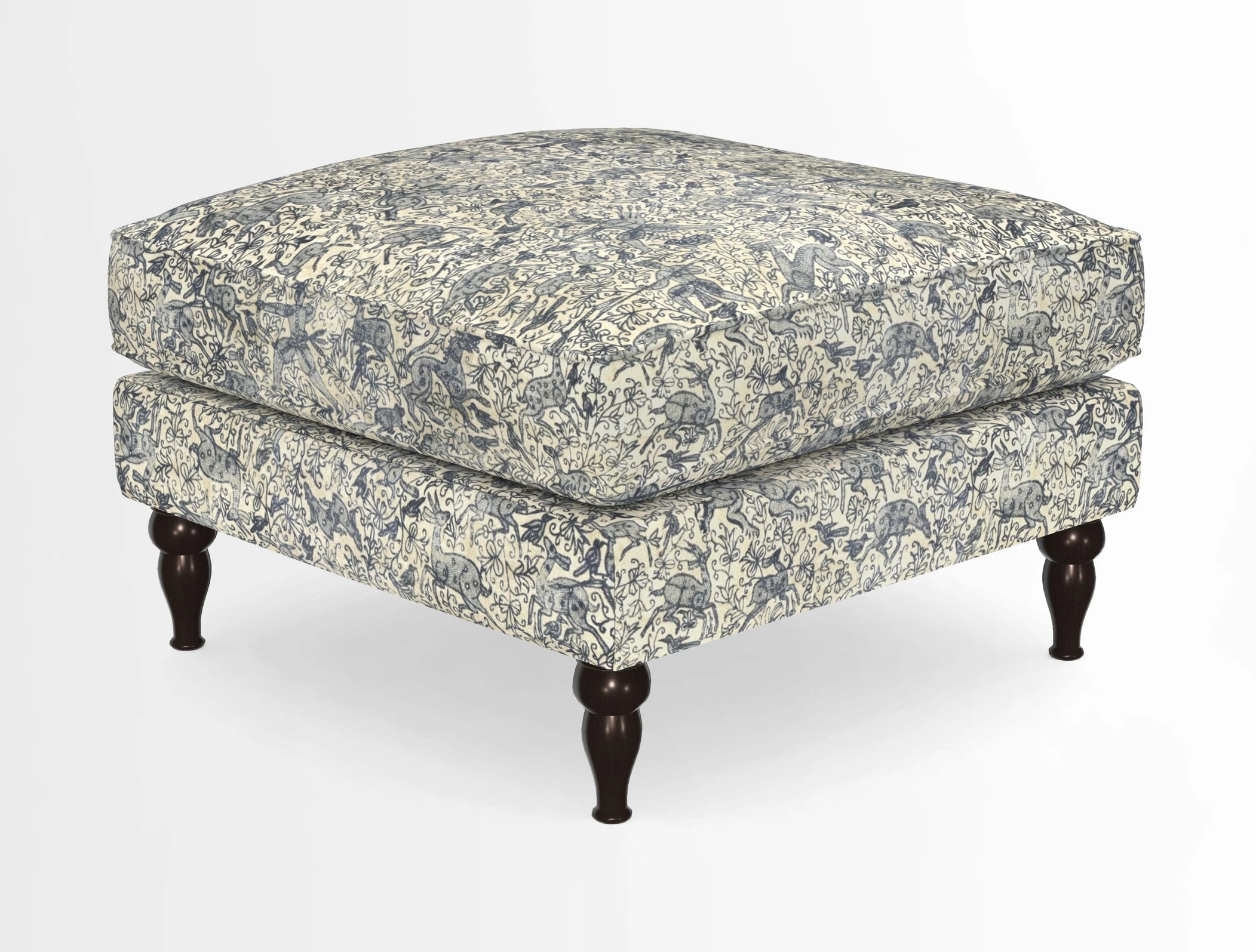 Cooksbridge Standard Footstool in Two Tone Plain Biscuit
