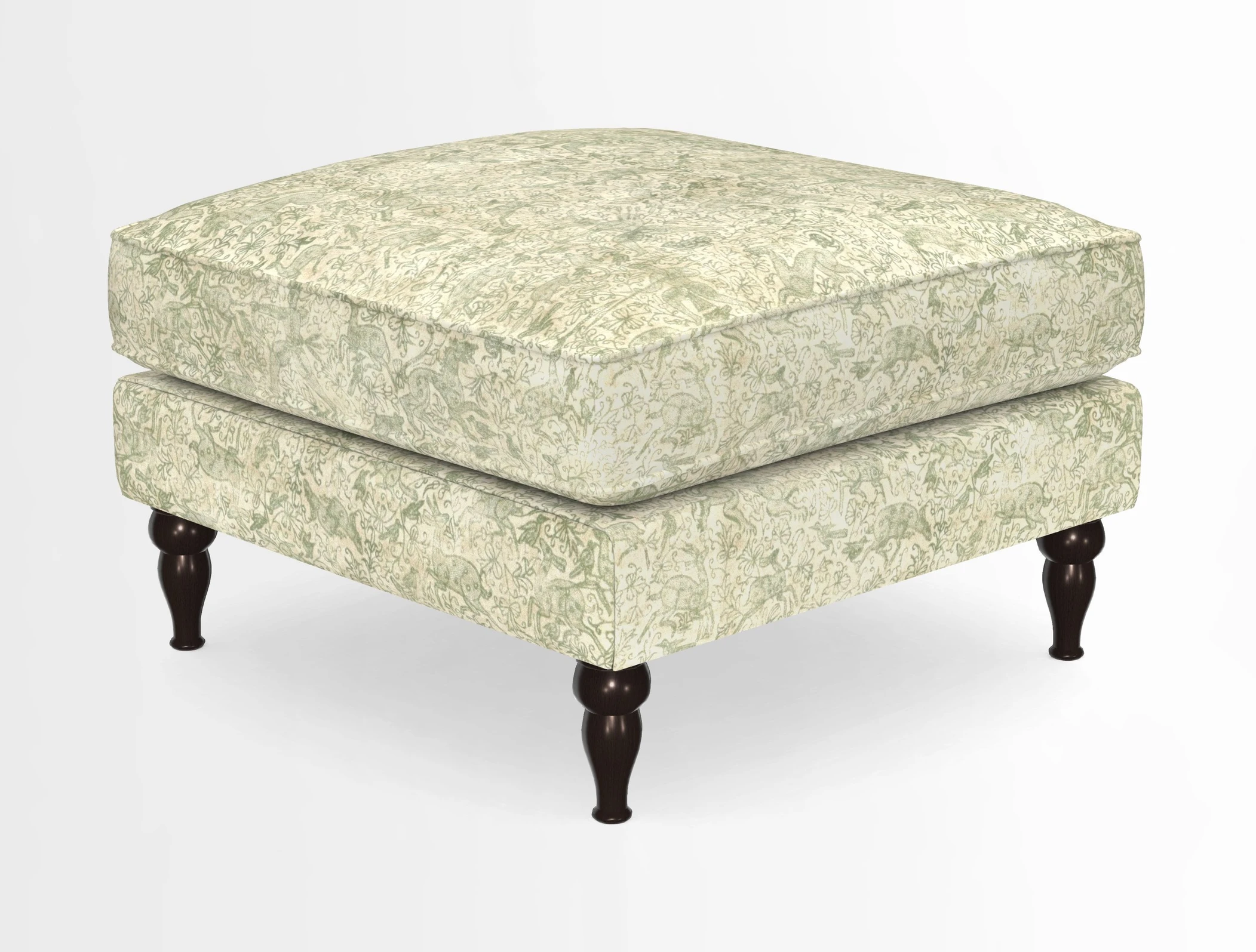 Cooksbridge Standard Footstool in Two Tone Plain Biscuit