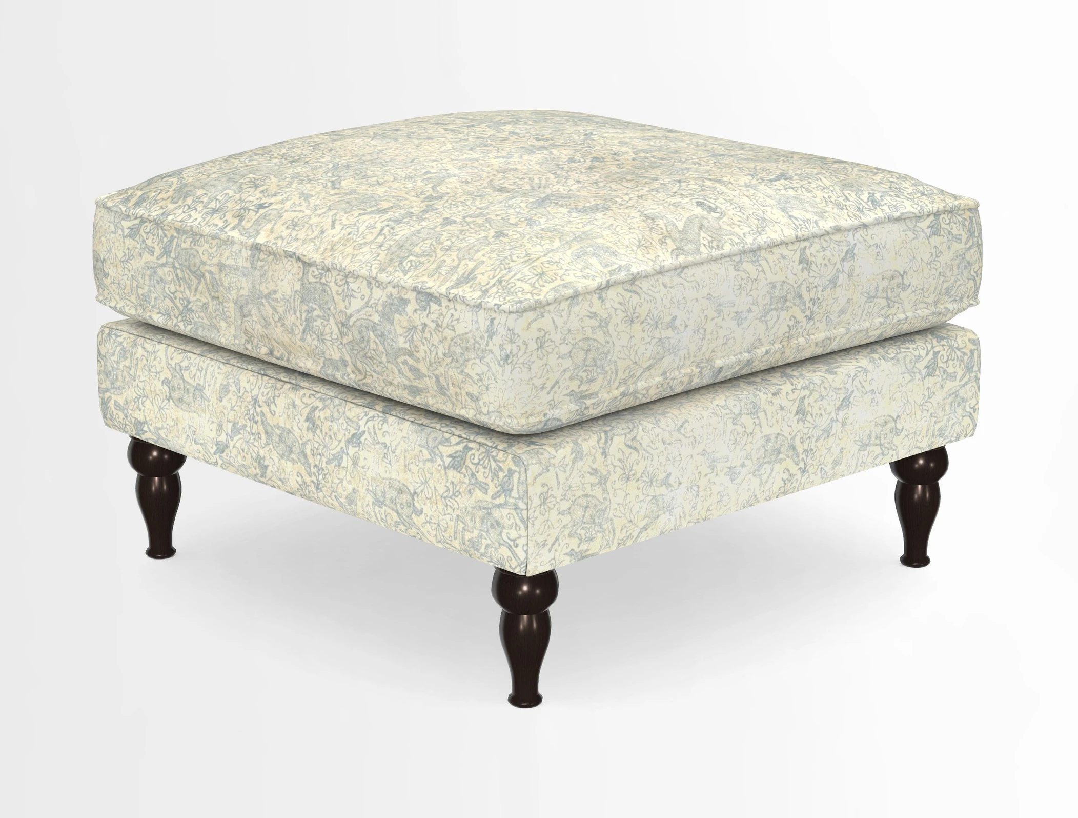 Cooksbridge Standard Footstool in Two Tone Plain Biscuit