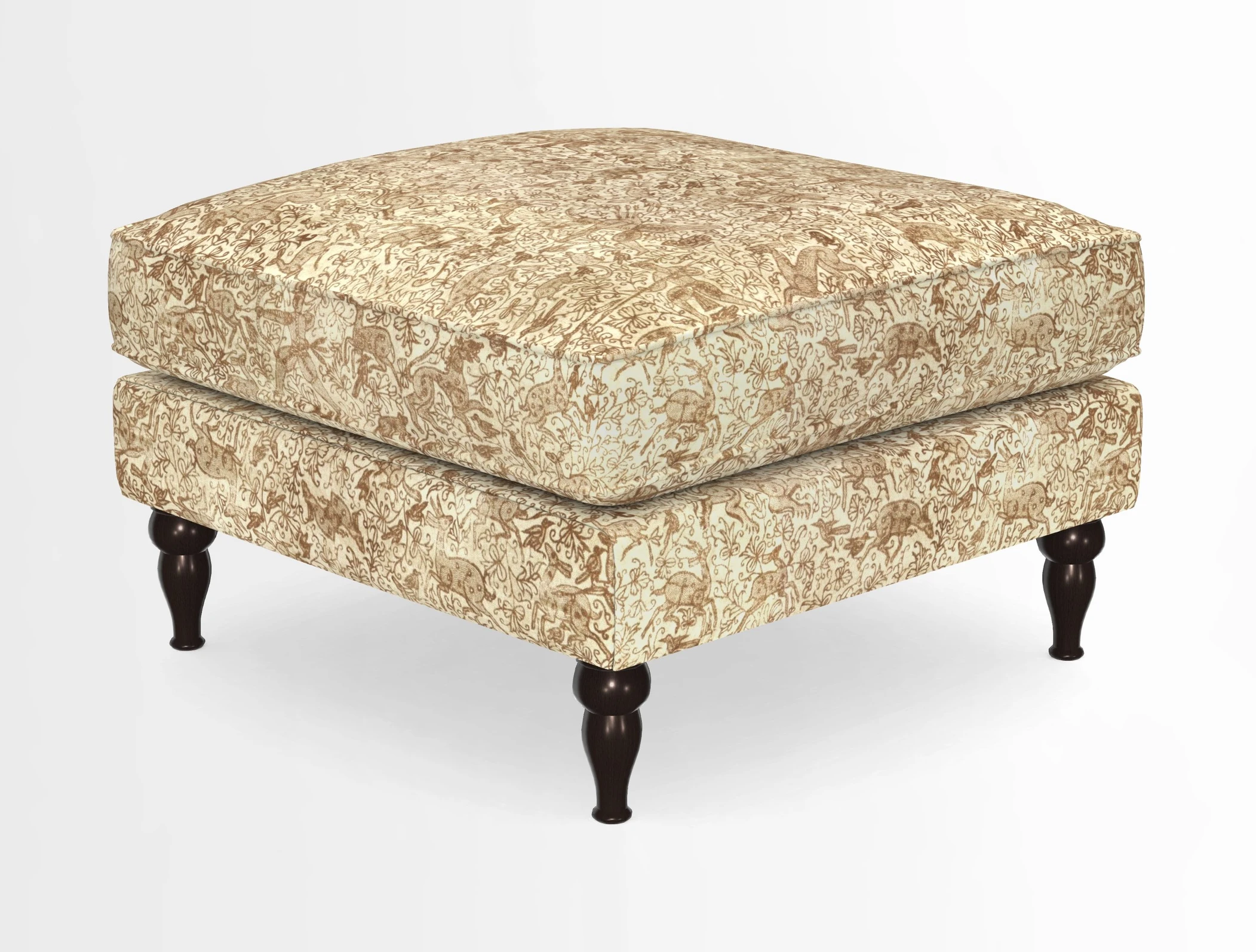 Cooksbridge Standard Footstool in Two Tone Plain Biscuit