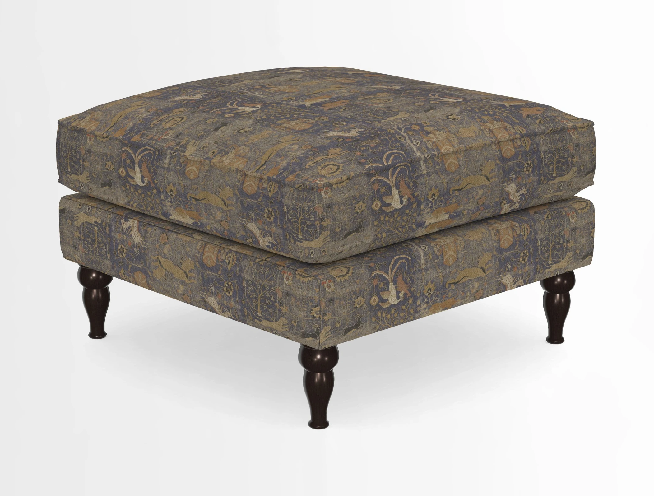 Cooksbridge Standard Footstool in Two Tone Plain Biscuit