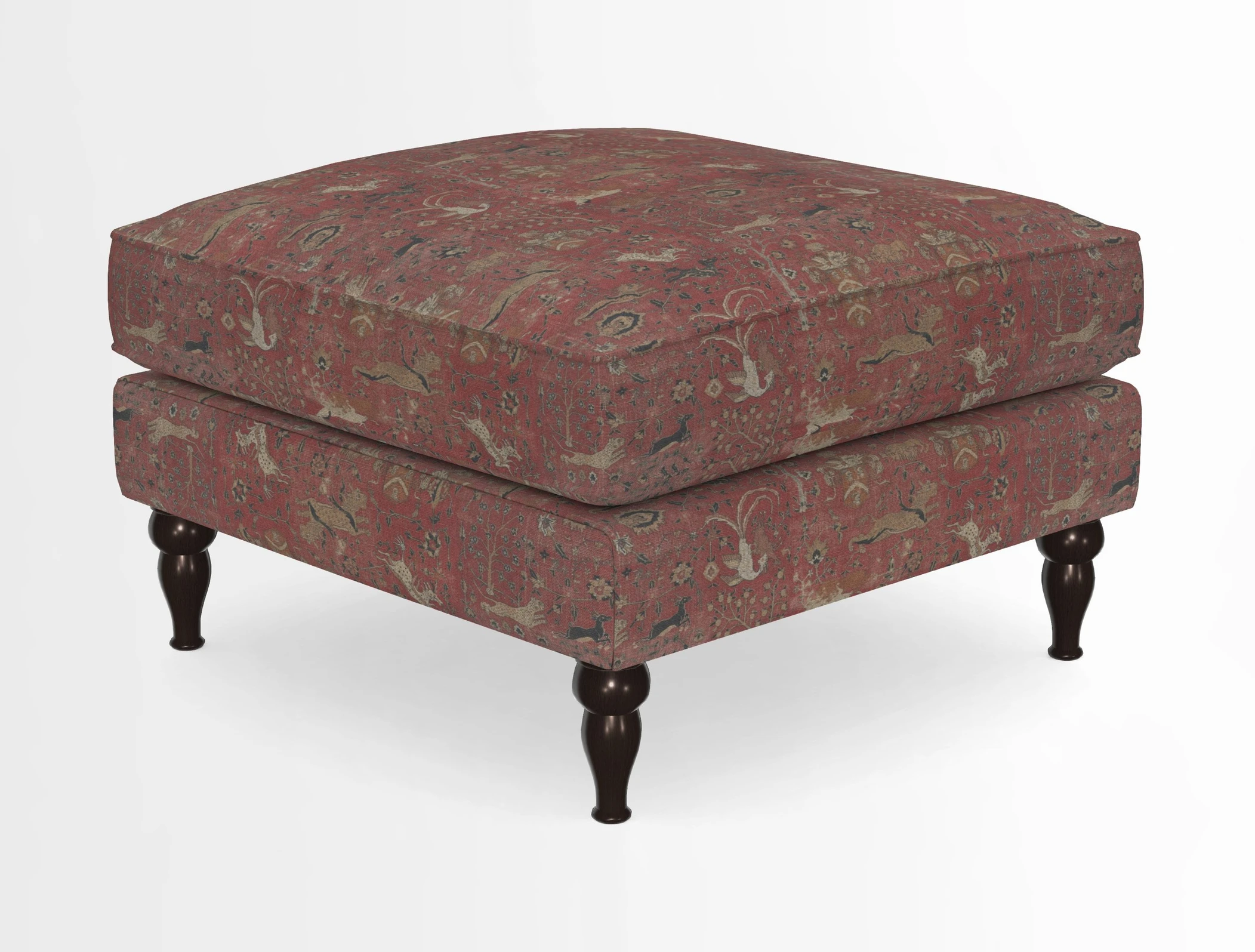 Cooksbridge Standard Footstool in Two Tone Plain Biscuit