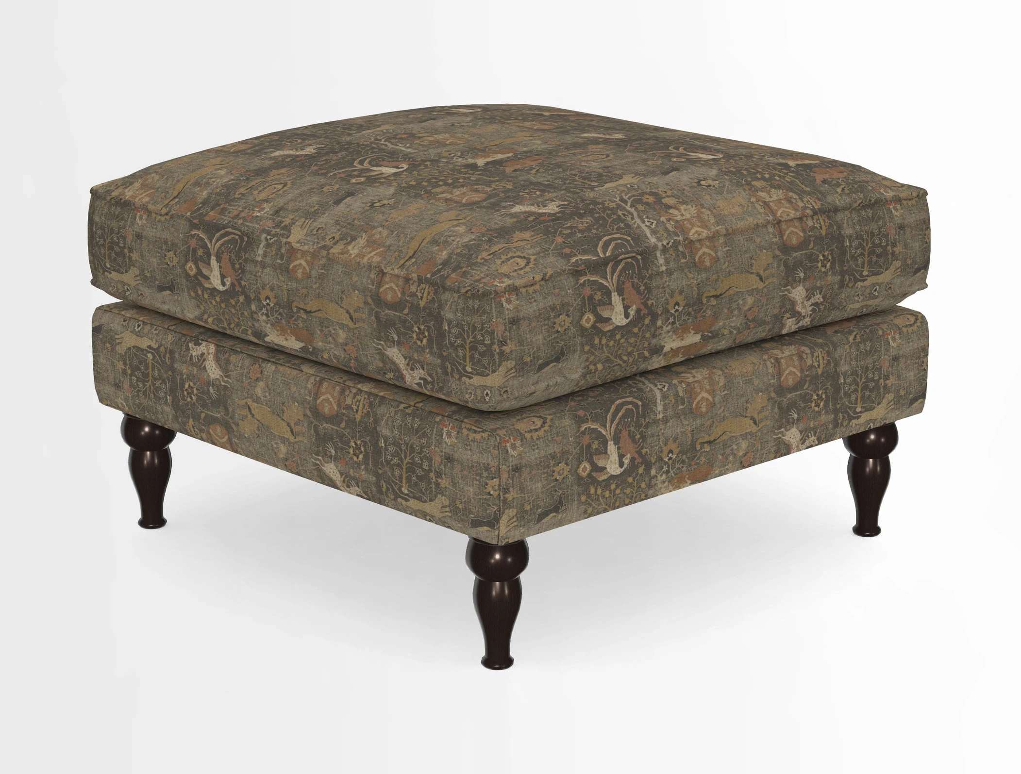 Cooksbridge Standard Footstool in Two Tone Plain Biscuit