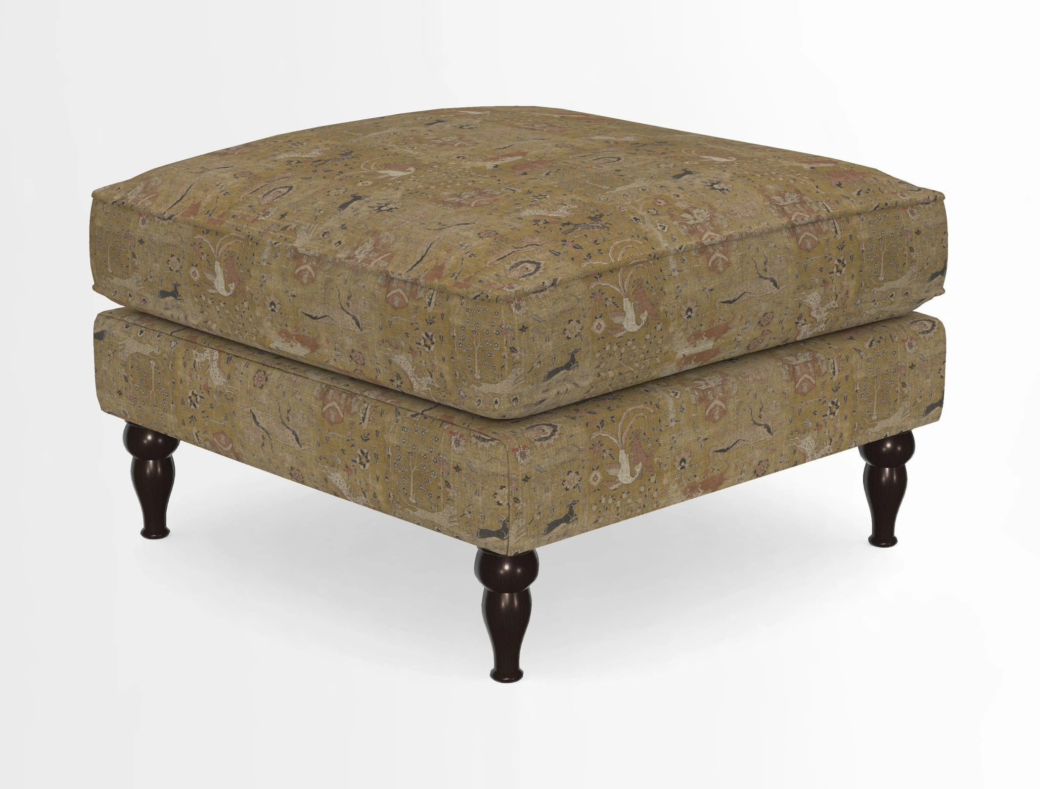 Cooksbridge Standard Footstool in Two Tone Plain Biscuit