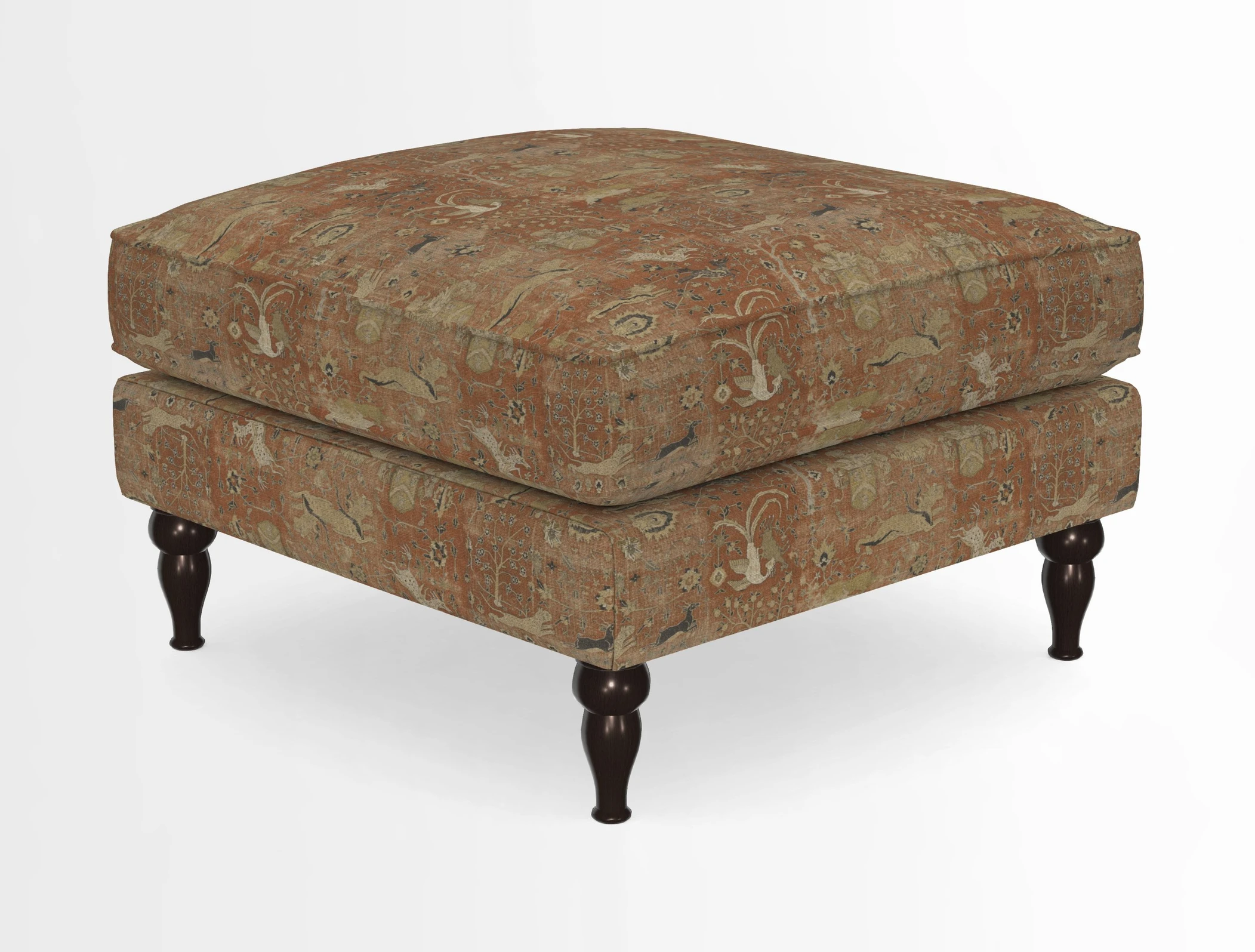 Cooksbridge Standard Footstool in Two Tone Plain Biscuit