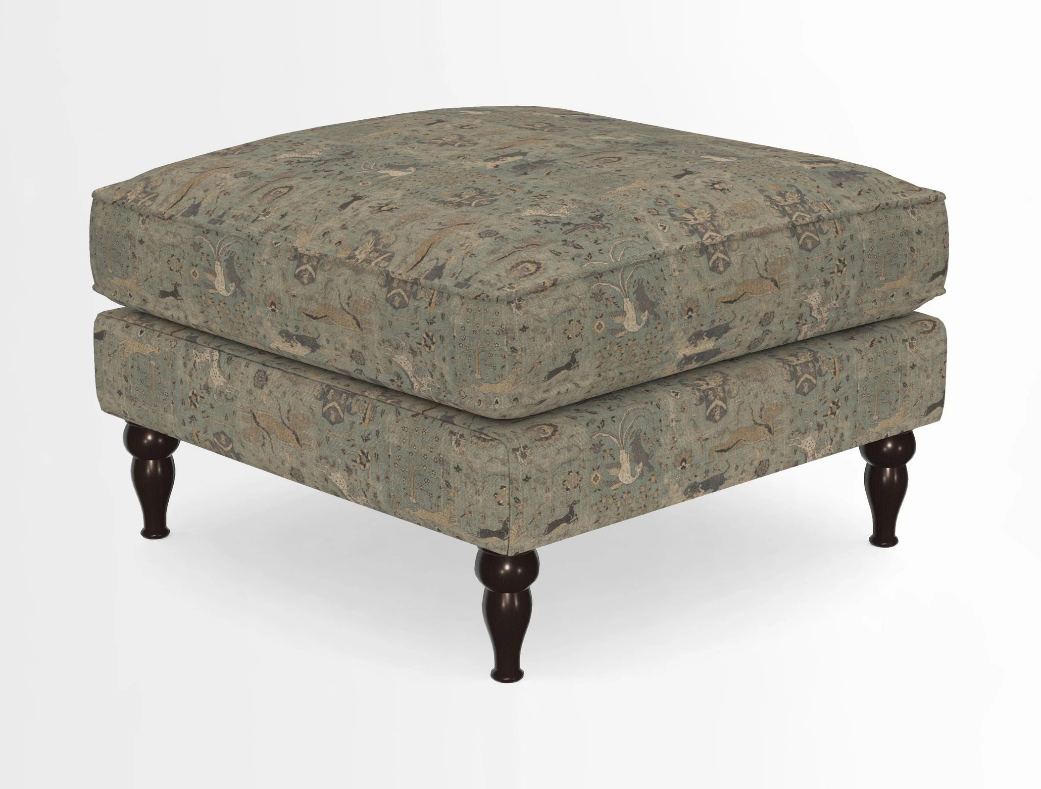 Cooksbridge Standard Footstool in Two Tone Plain Biscuit