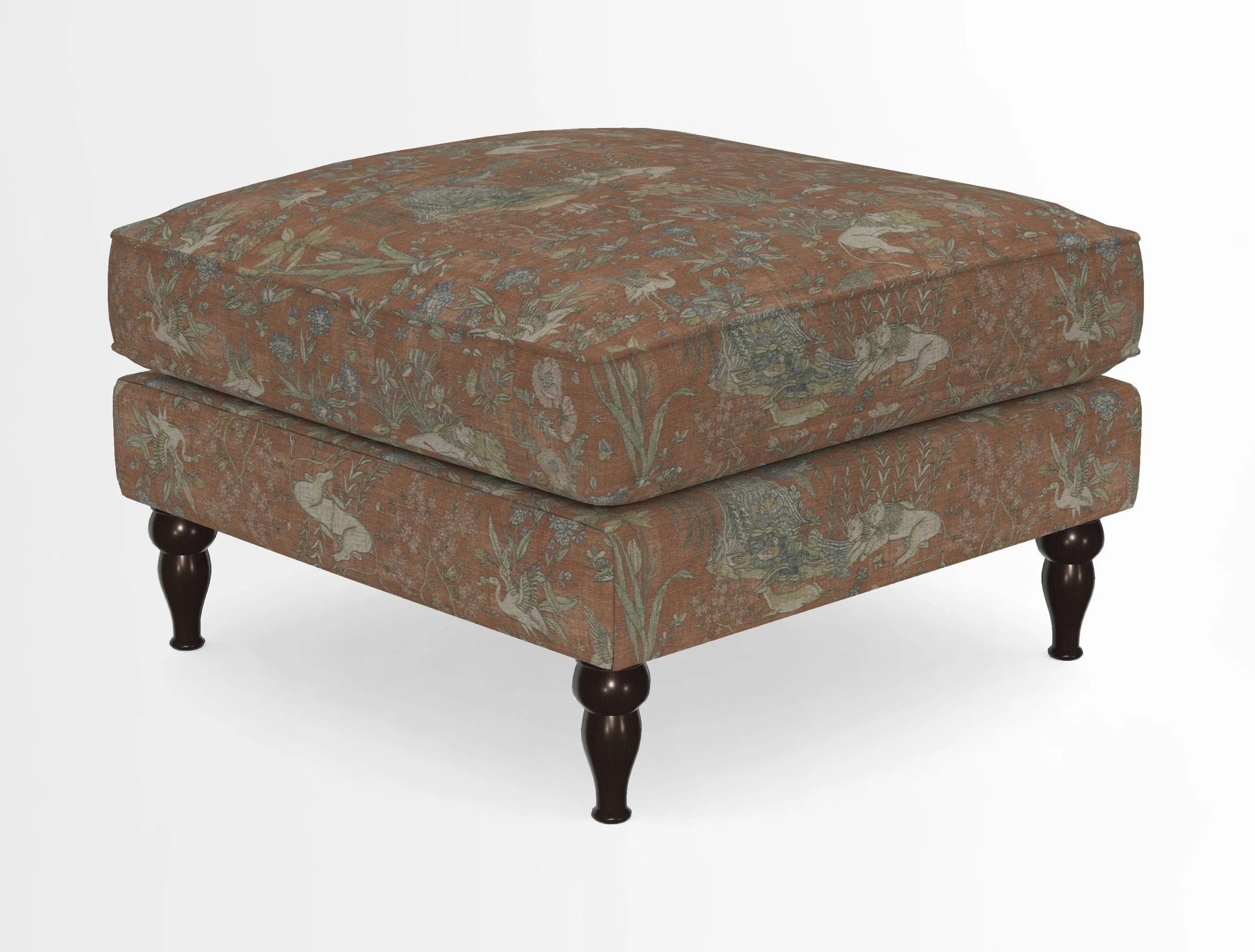 Cooksbridge Standard Footstool in Two Tone Plain Biscuit