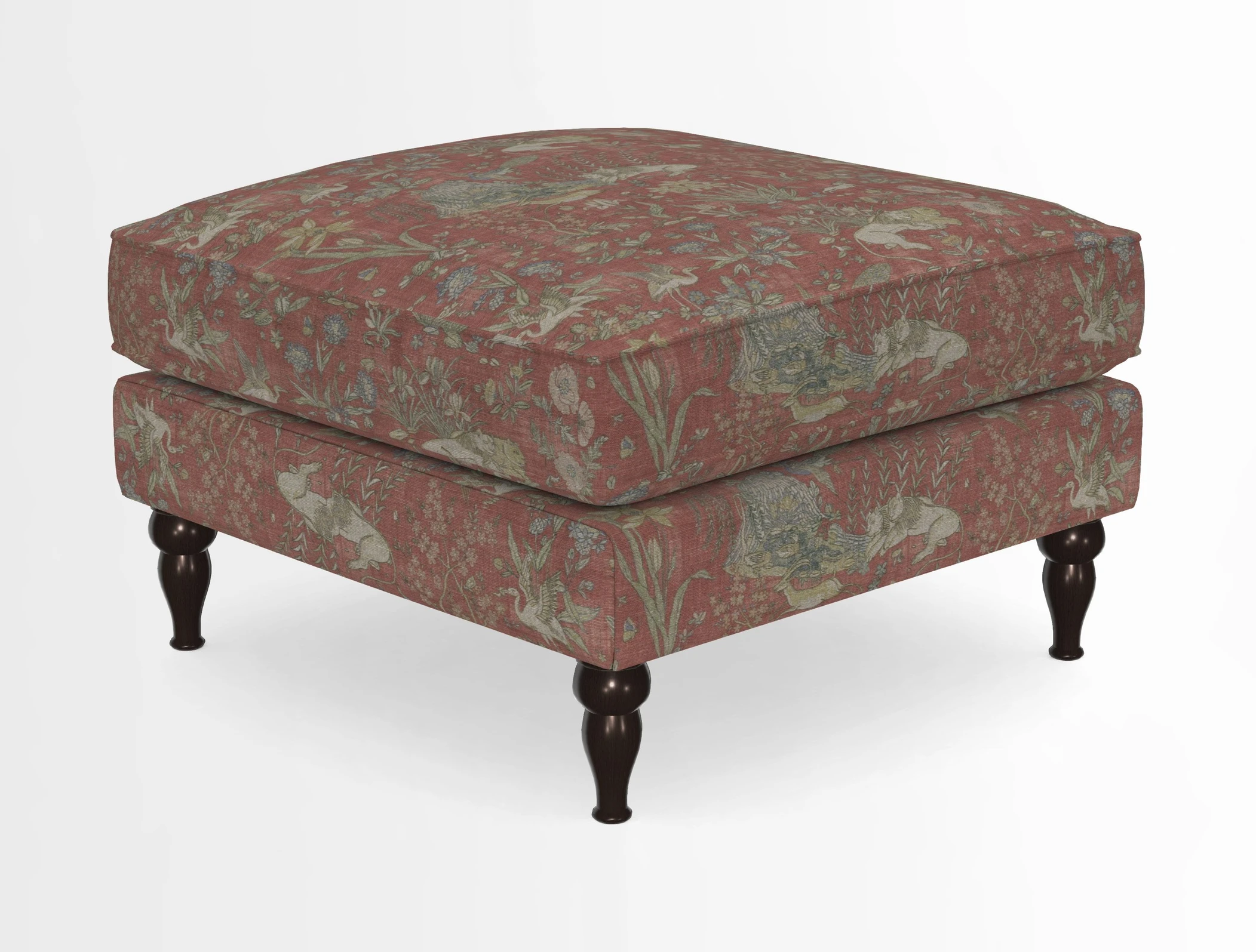 Cooksbridge Standard Footstool in Two Tone Plain Biscuit