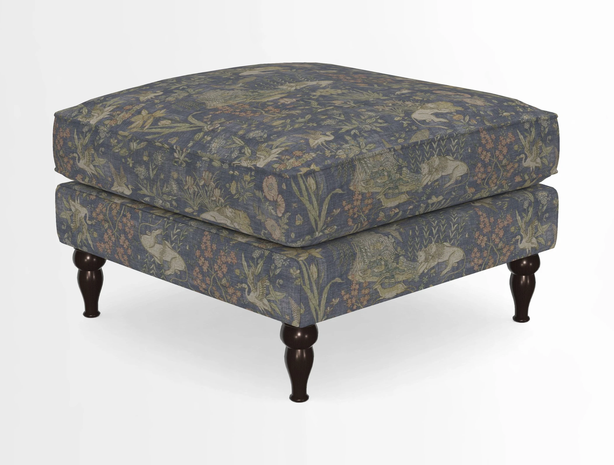 Cooksbridge Standard Footstool in Two Tone Plain Biscuit