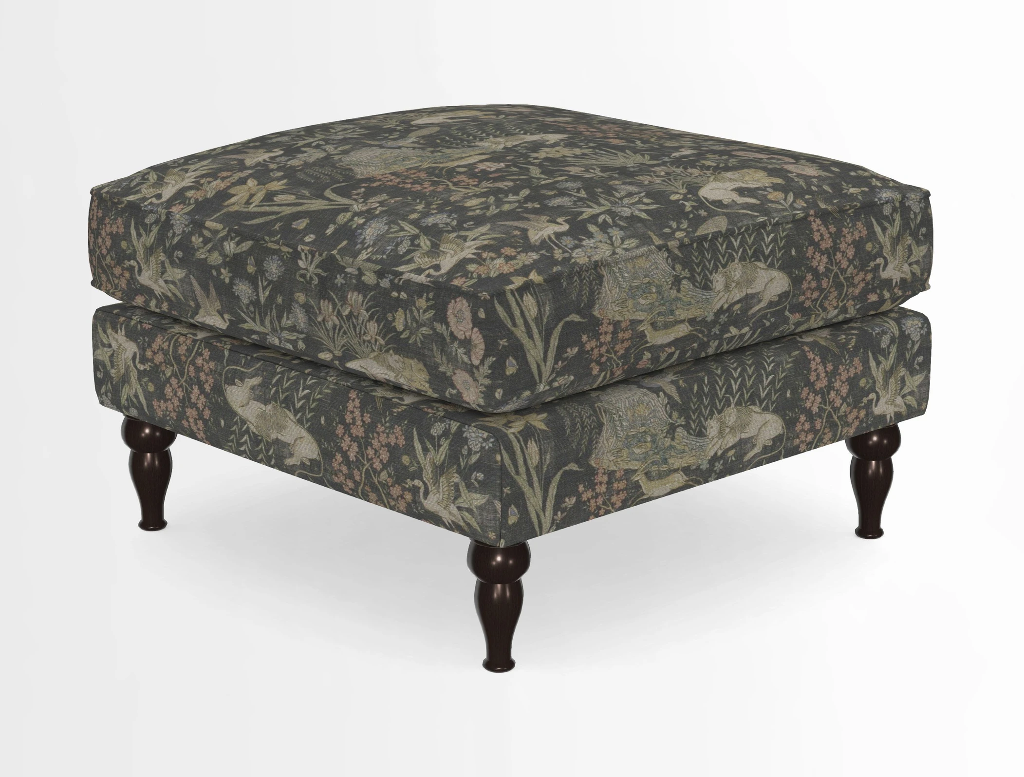 Cooksbridge Standard Footstool in Two Tone Plain Biscuit