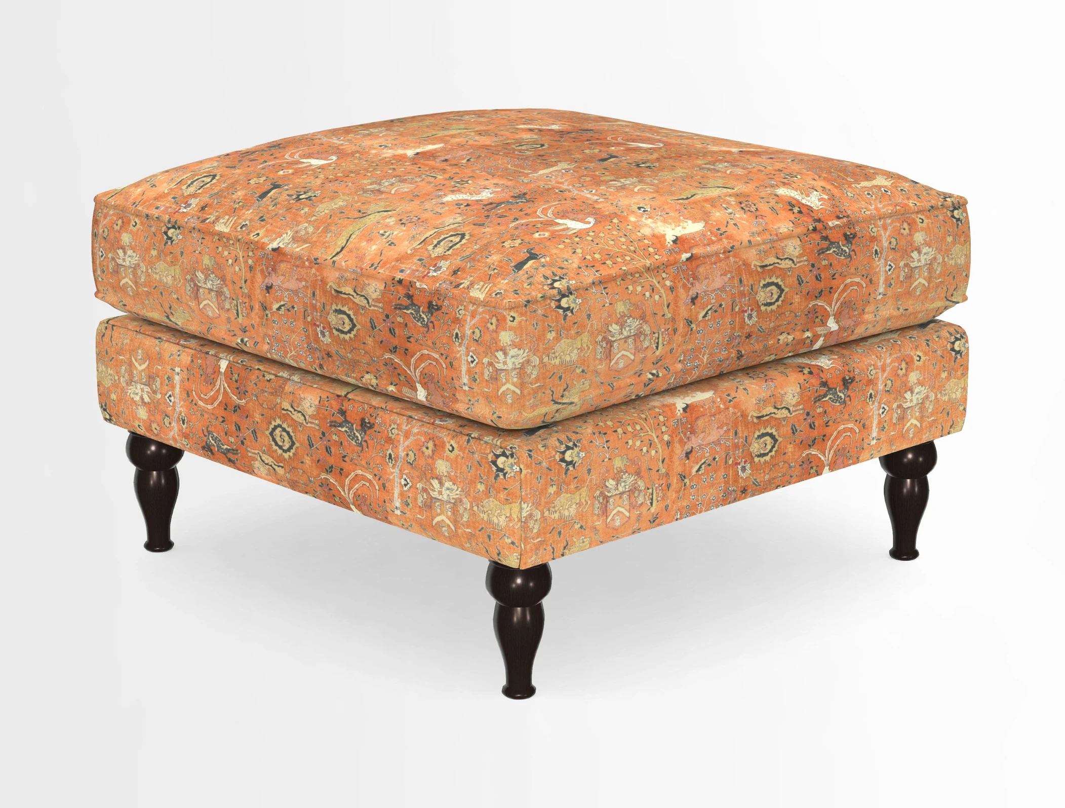 Cooksbridge Standard Footstool in Two Tone Plain Biscuit