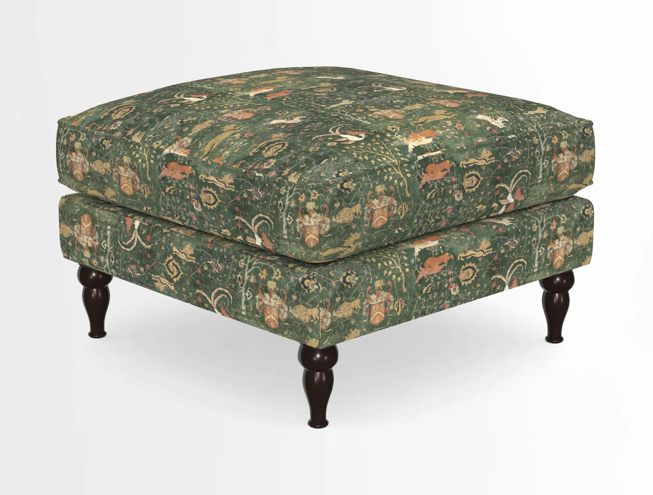 Cooksbridge Standard Footstool in Two Tone Plain Biscuit