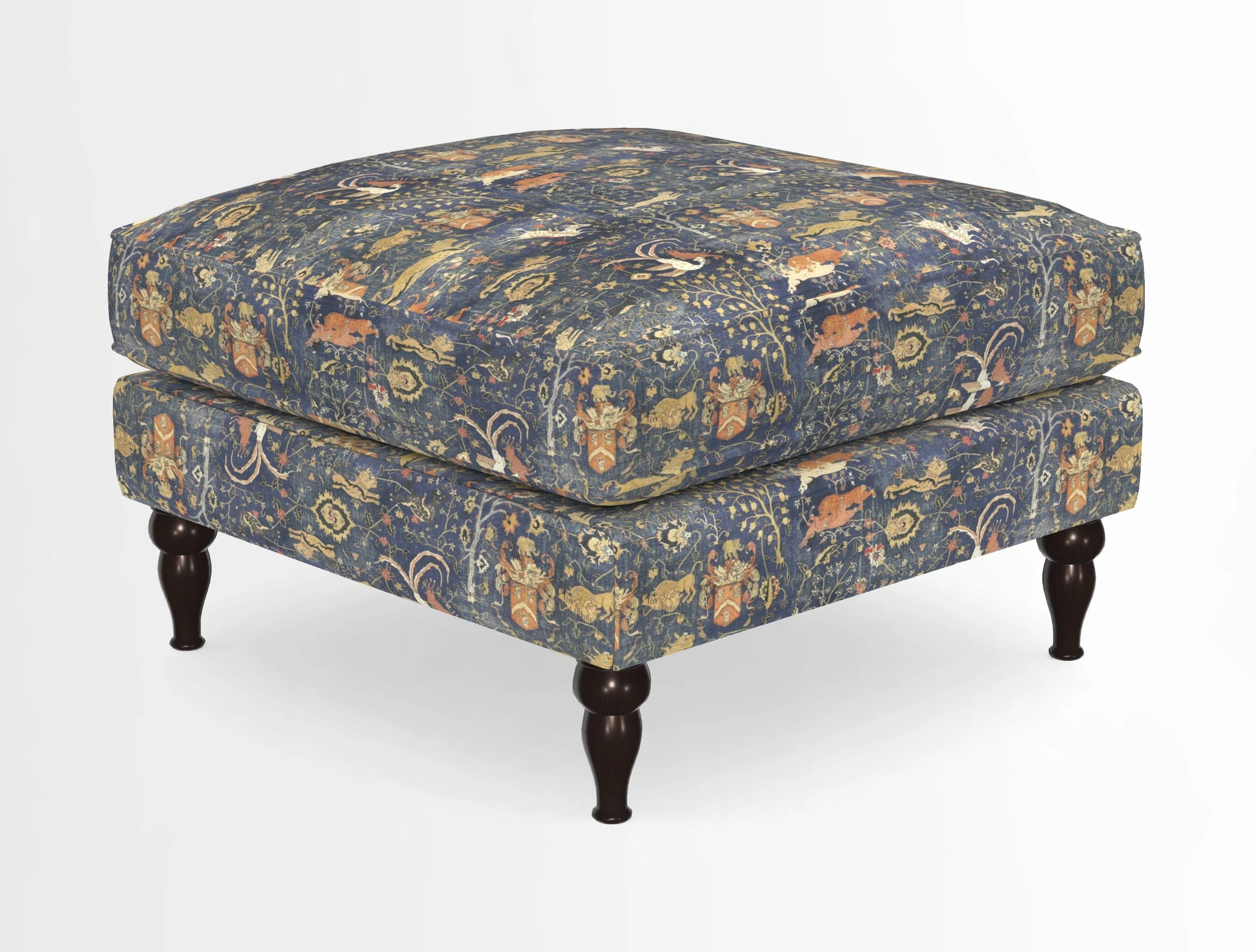 Cooksbridge Standard Footstool in Two Tone Plain Biscuit