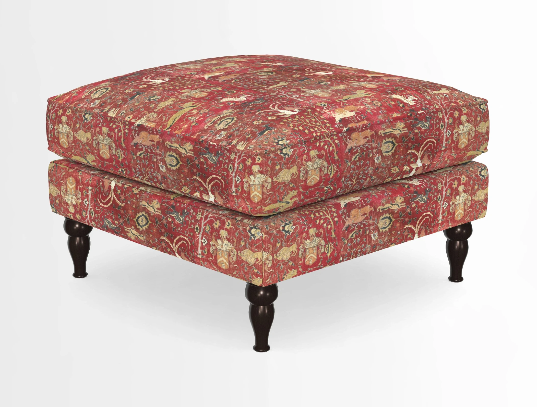 Cooksbridge Standard Footstool in Two Tone Plain Biscuit