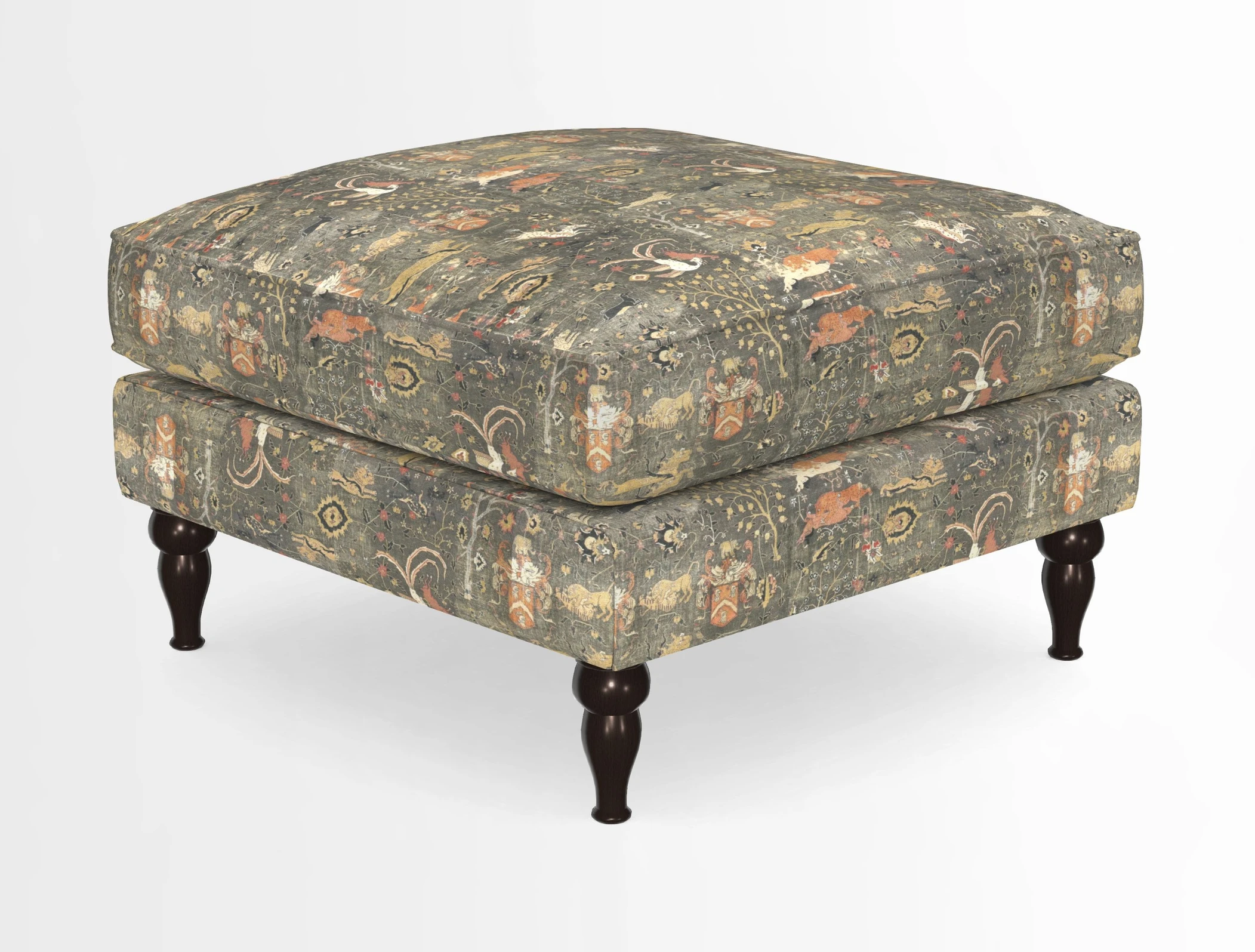 Cooksbridge Standard Footstool in Two Tone Plain Biscuit