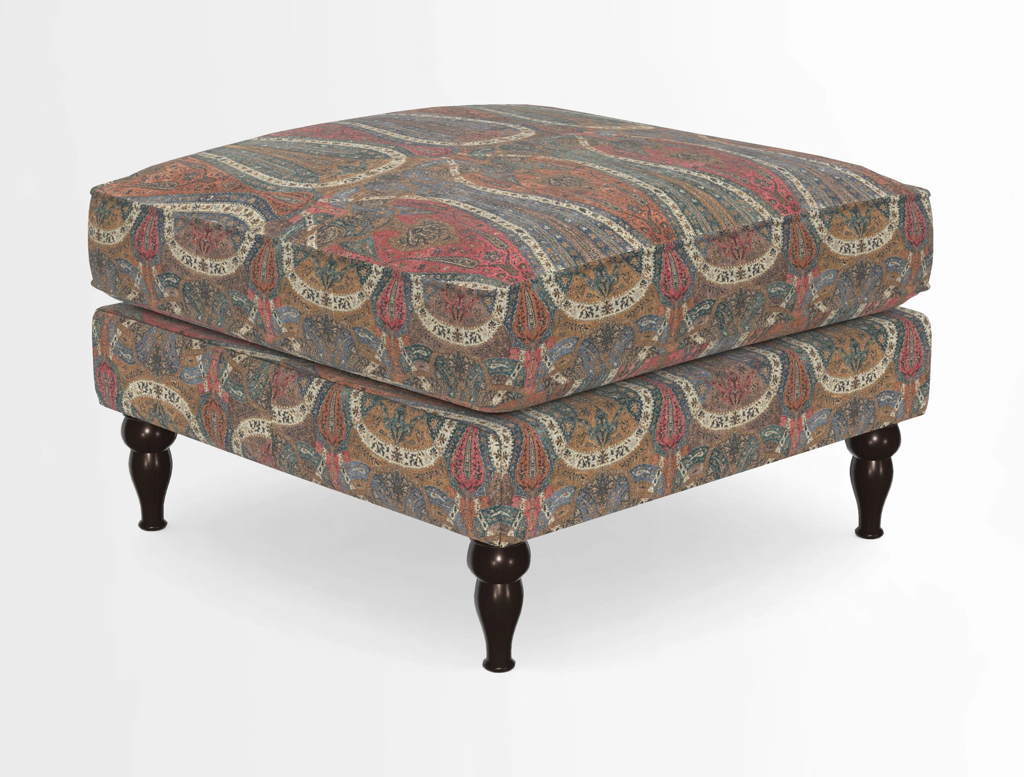 Cooksbridge Standard Footstool in Two Tone Plain Biscuit