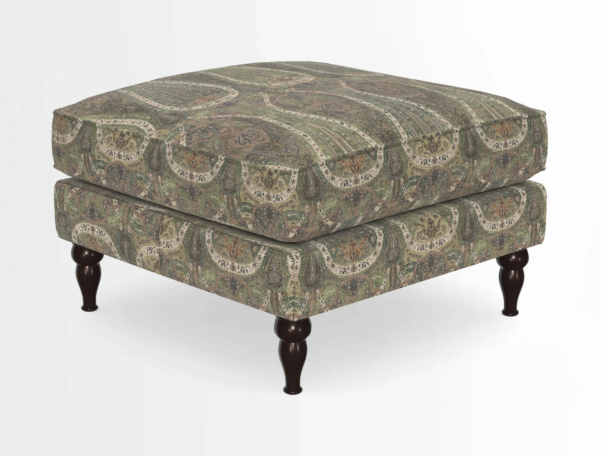 Cooksbridge Standard Footstool in Two Tone Plain Biscuit