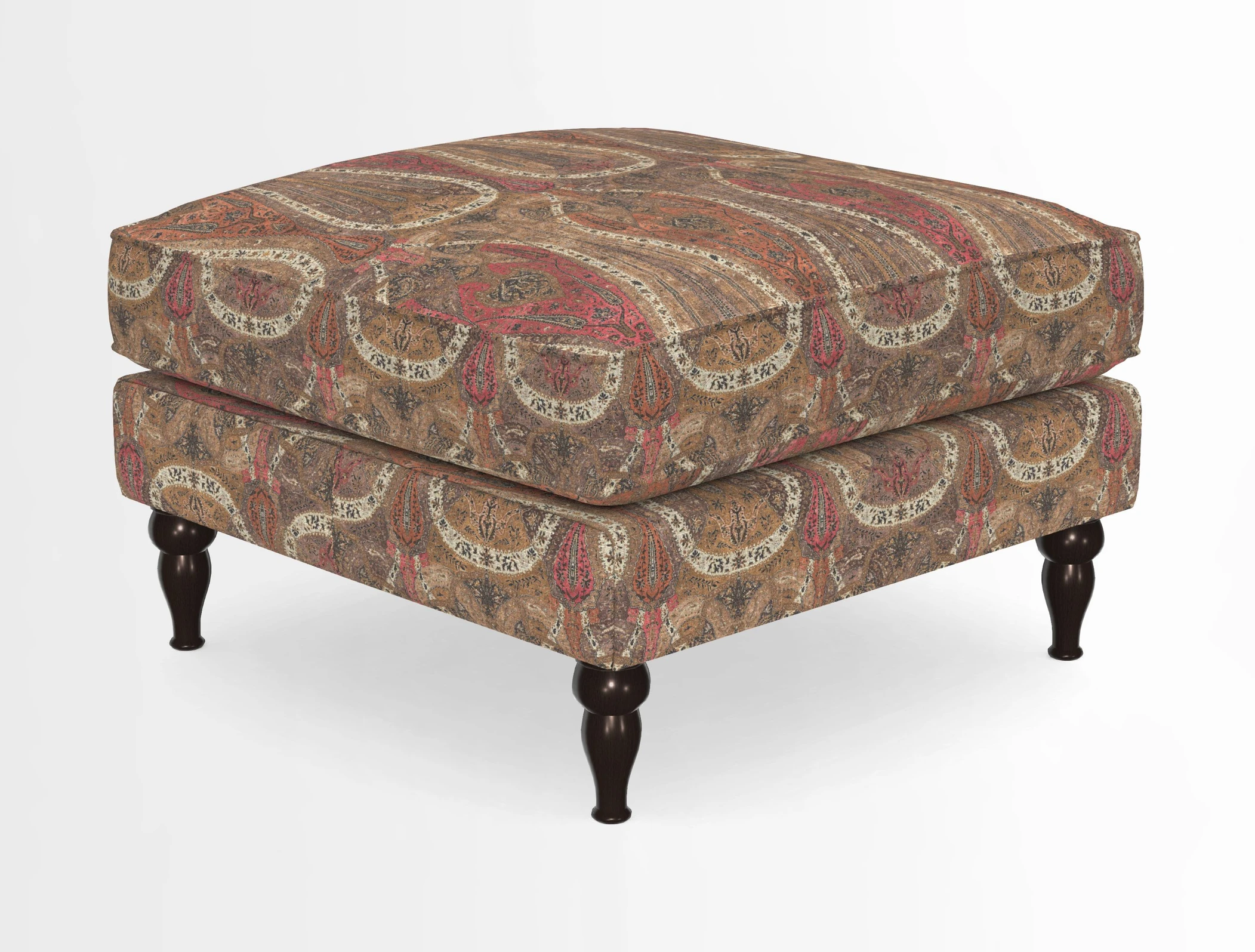 Cooksbridge Standard Footstool in Two Tone Plain Biscuit