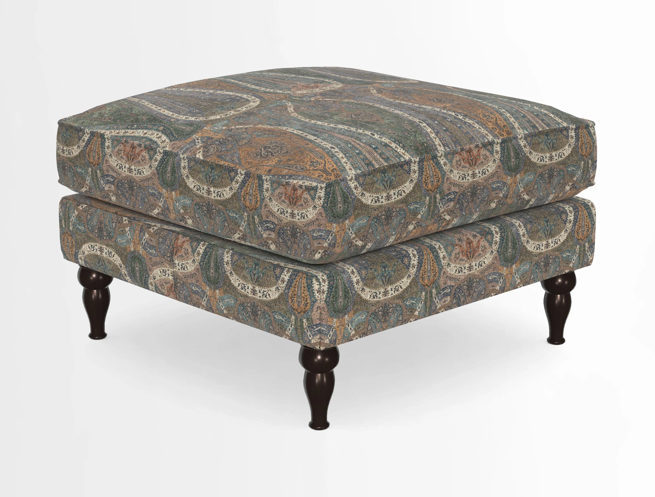 Cooksbridge Standard Footstool in Two Tone Plain Biscuit