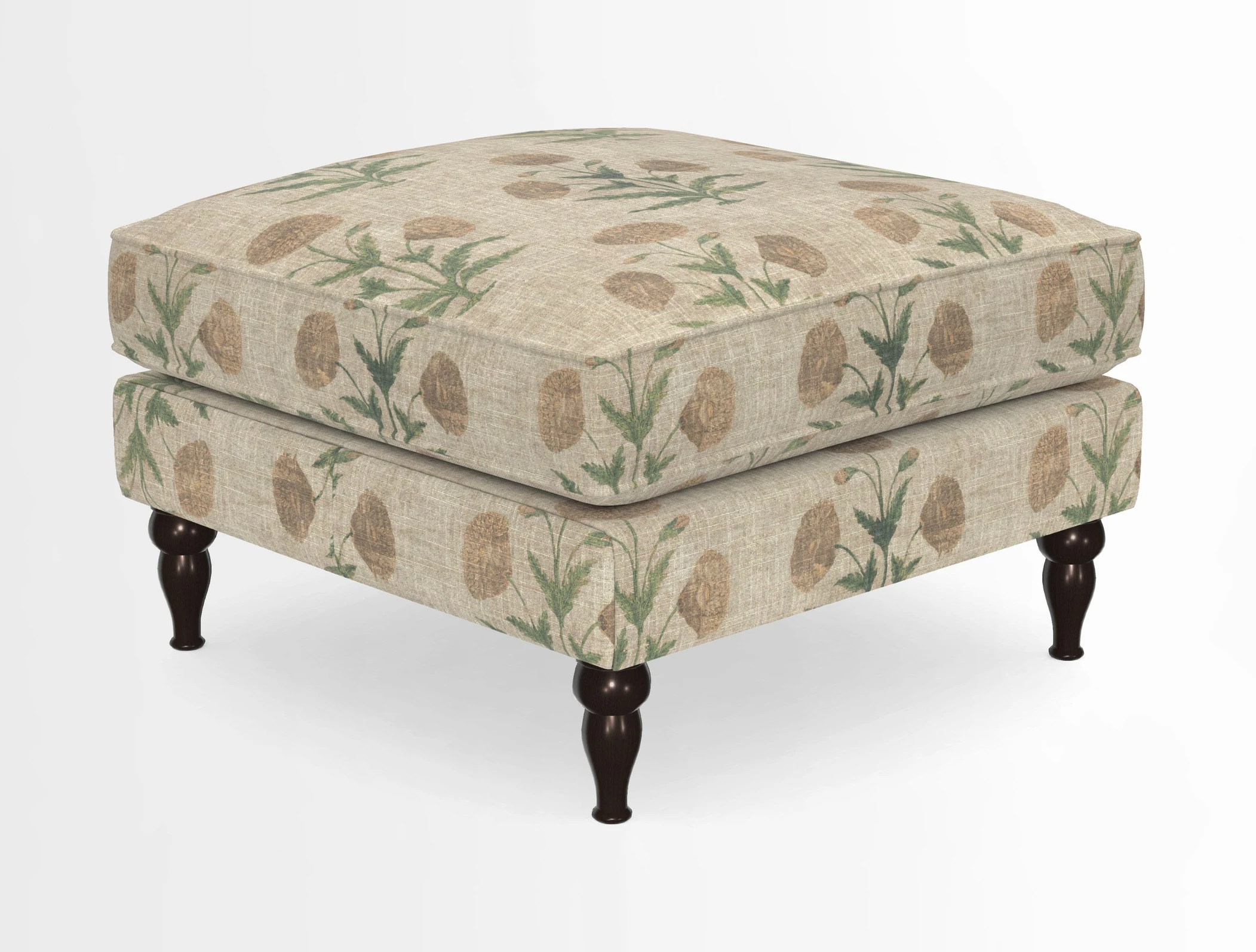 Cooksbridge Standard Footstool in Two Tone Plain Biscuit
