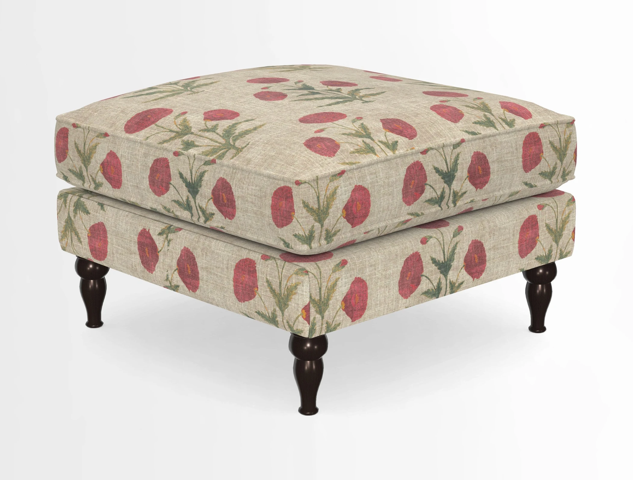 Cooksbridge Standard Footstool in Two Tone Plain Biscuit