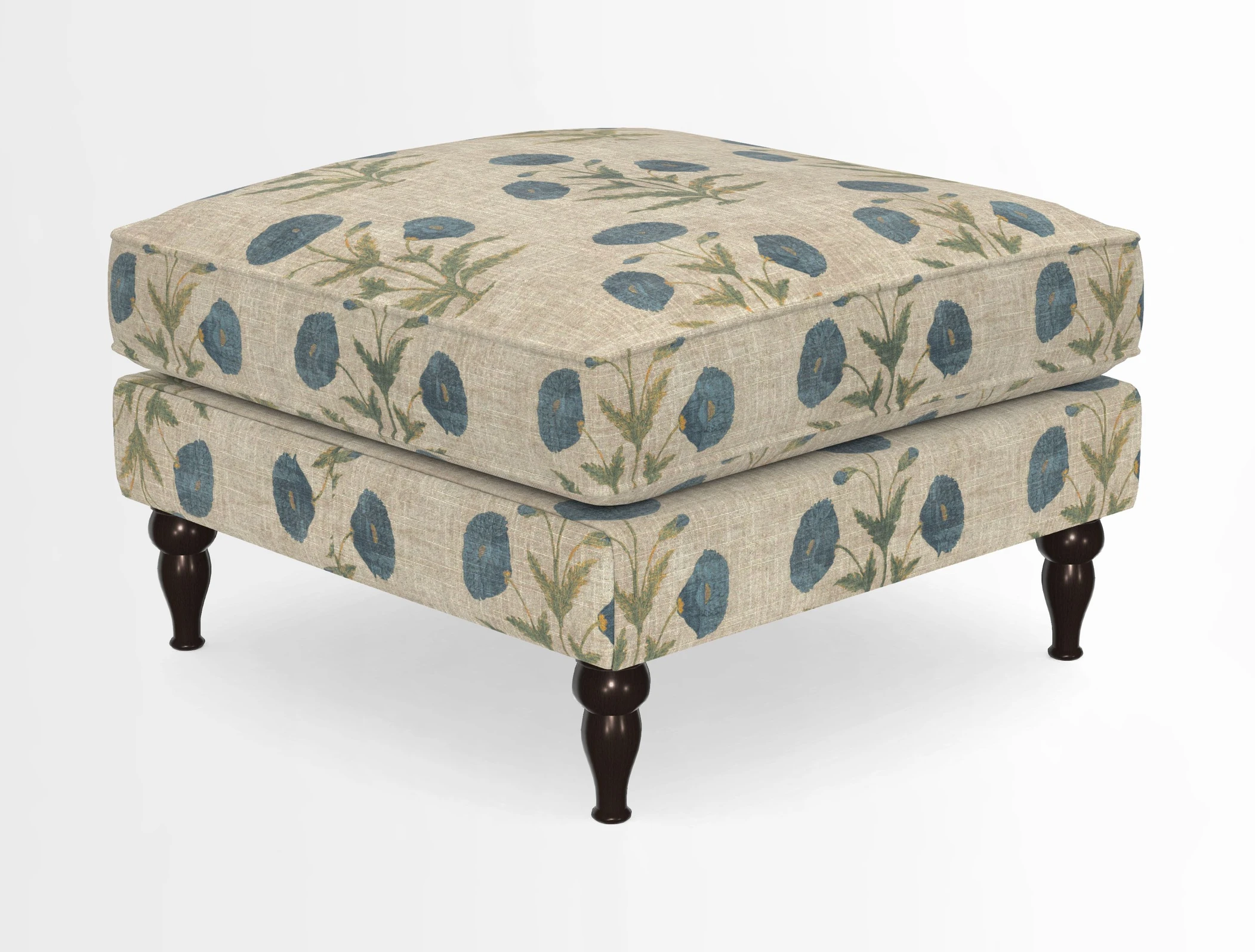 Cooksbridge Standard Footstool in Two Tone Plain Biscuit
