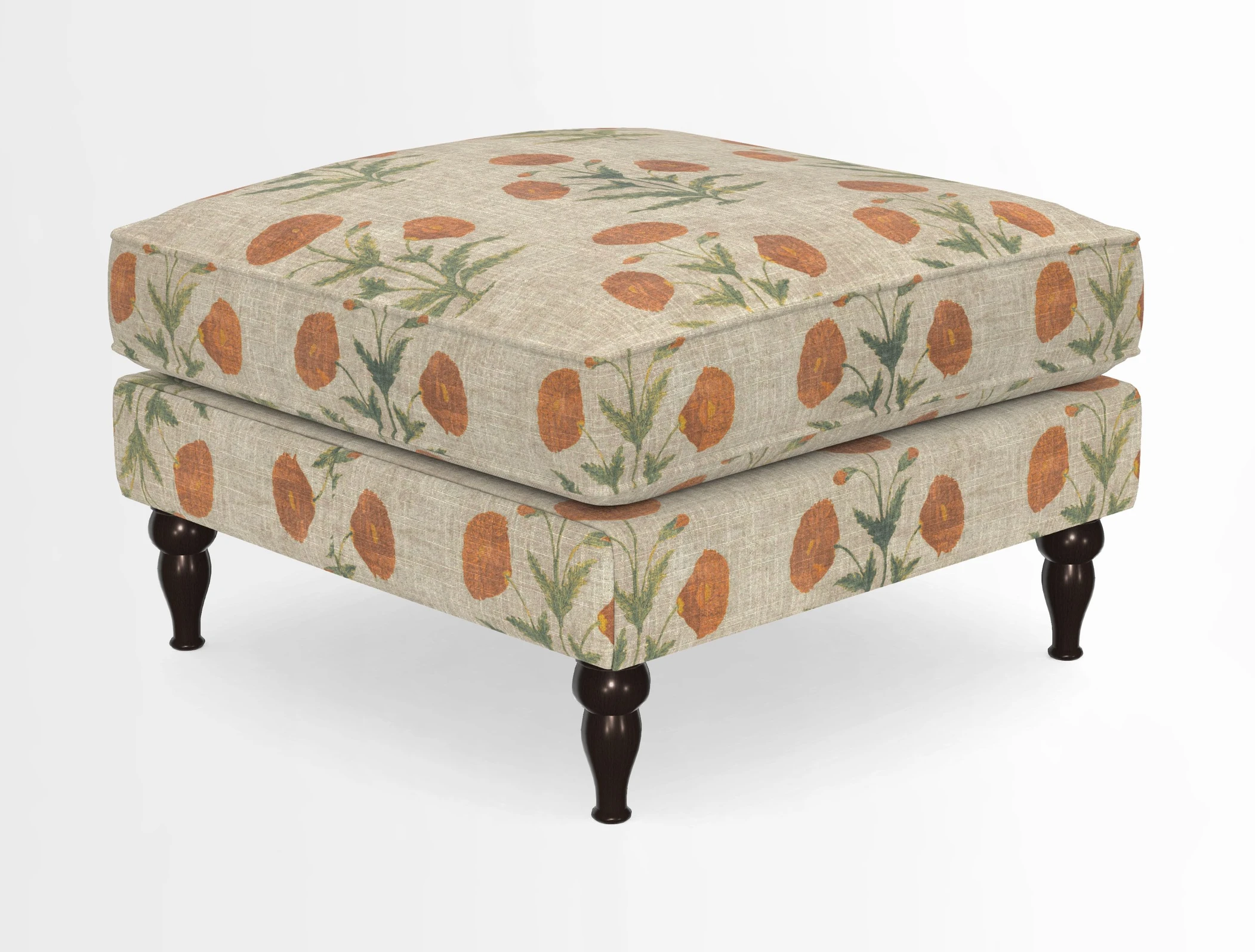 Cooksbridge Standard Footstool in Two Tone Plain Biscuit