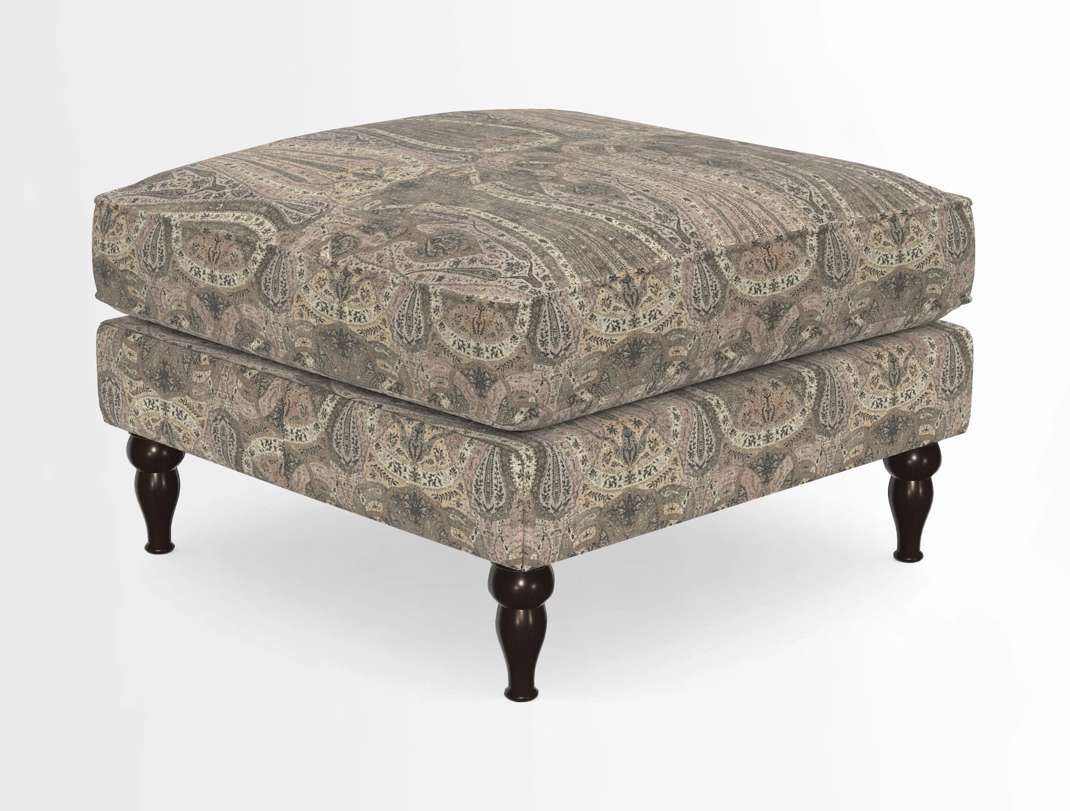 Cooksbridge Standard Footstool in Two Tone Plain Biscuit