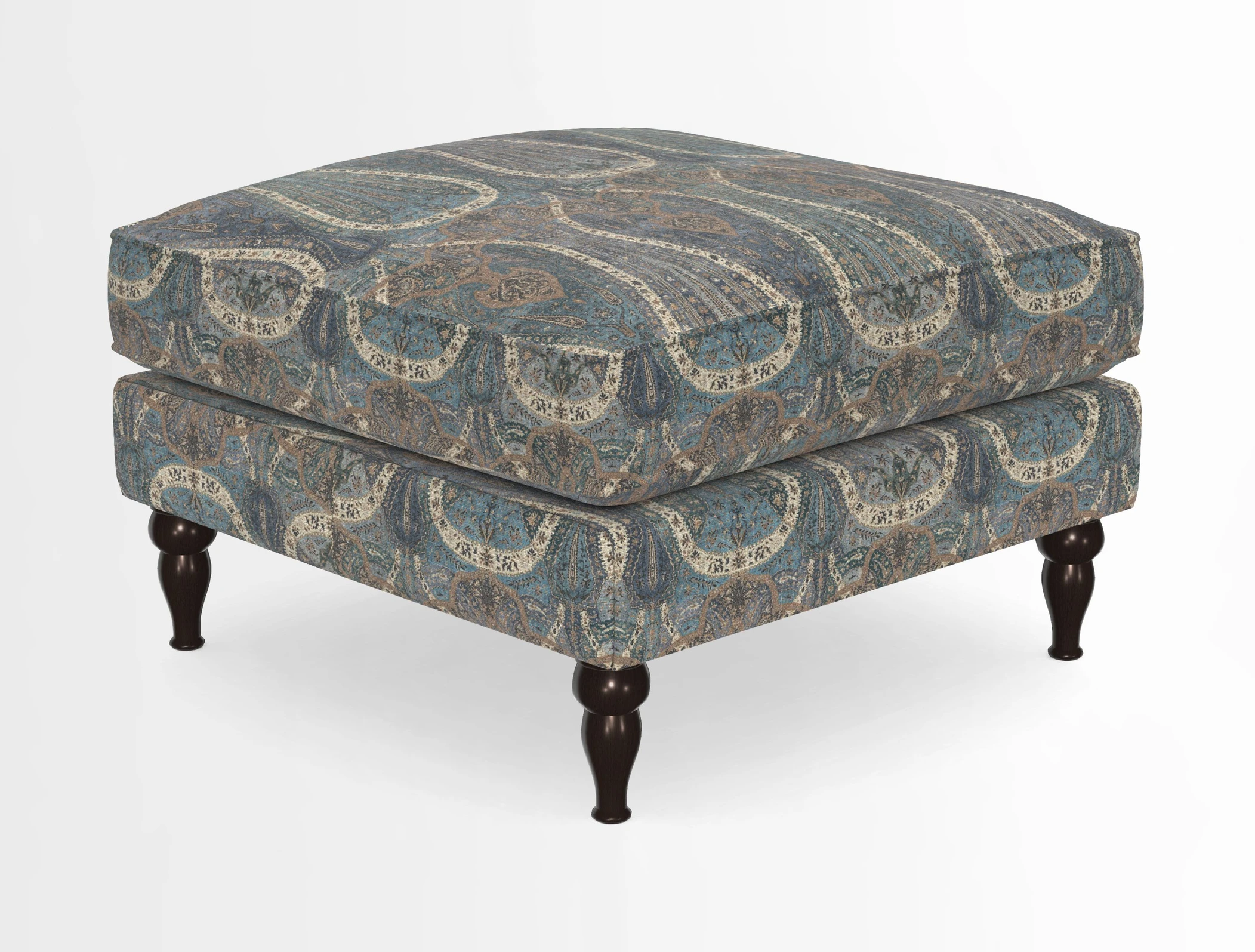 Cooksbridge Standard Footstool in Two Tone Plain Biscuit