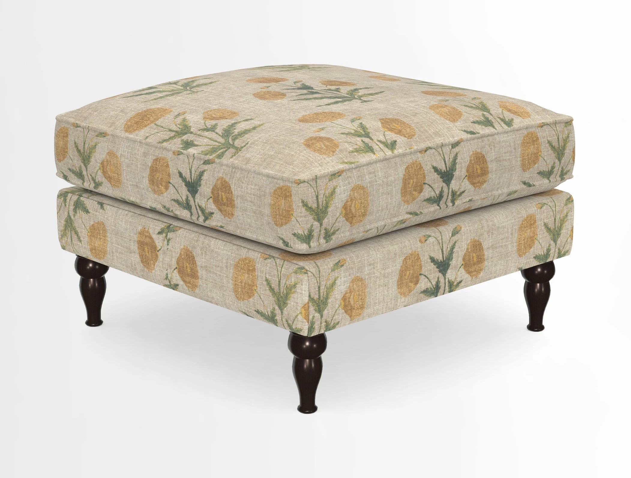 Cooksbridge Standard Footstool in Two Tone Plain Biscuit