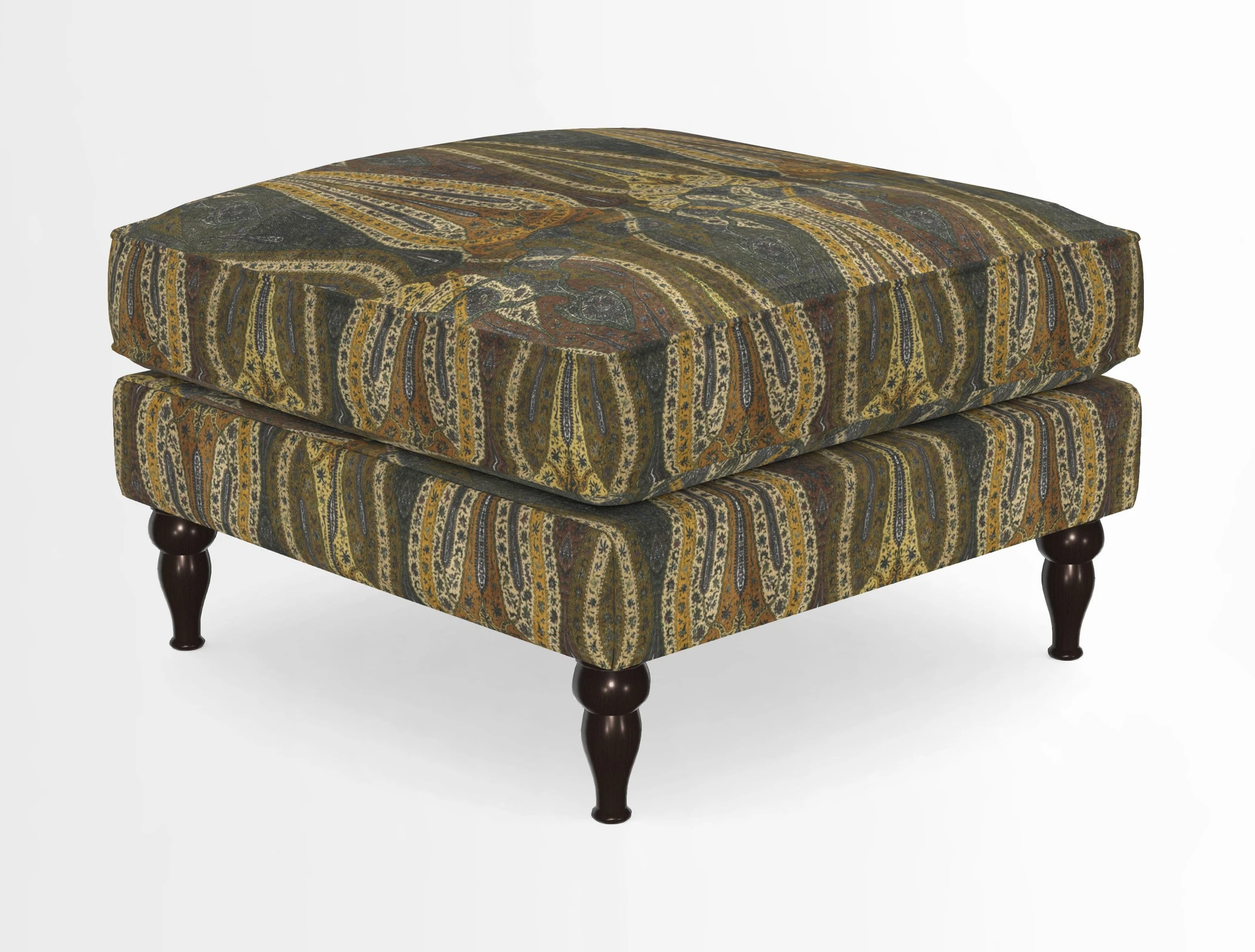 Cooksbridge Standard Footstool in Two Tone Plain Biscuit