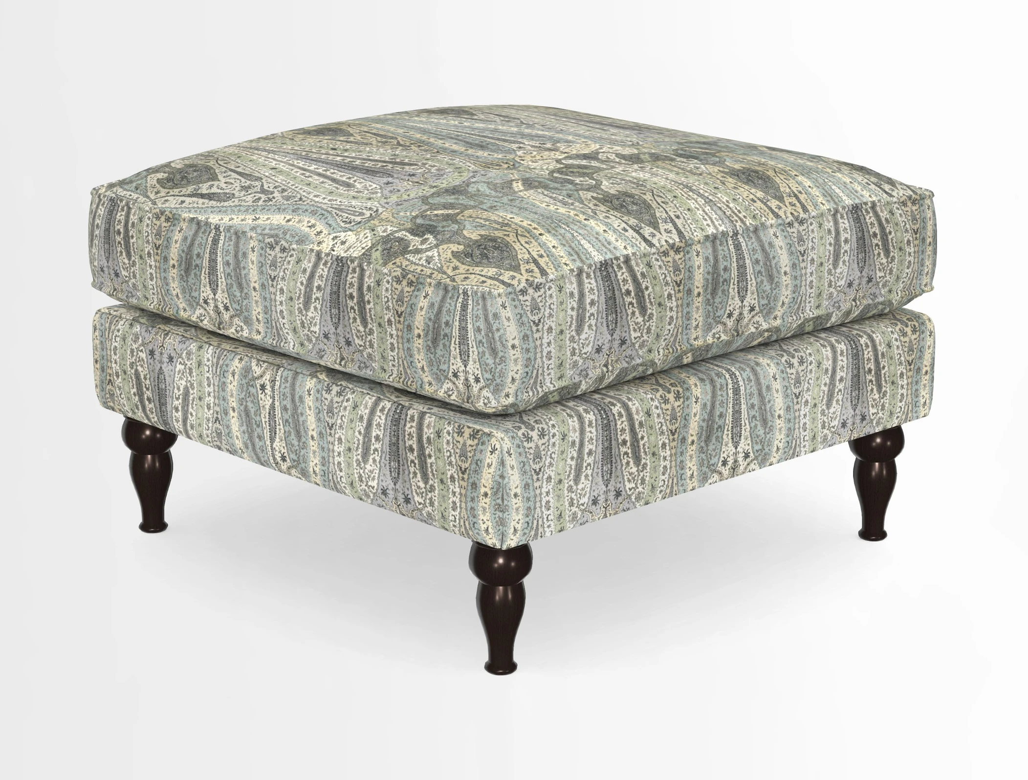 Cooksbridge Standard Footstool in Two Tone Plain Biscuit