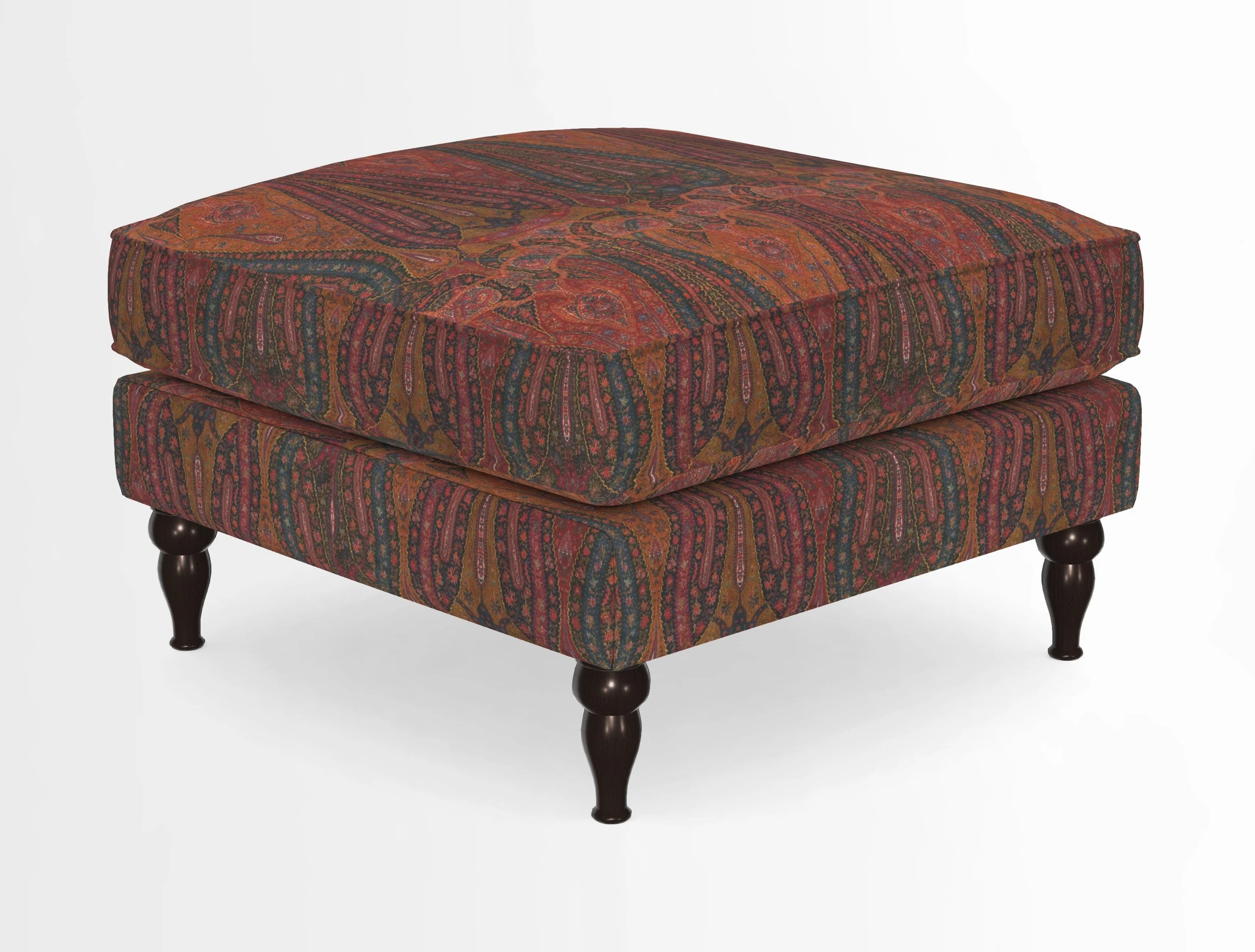 Cooksbridge Standard Footstool in Two Tone Plain Biscuit