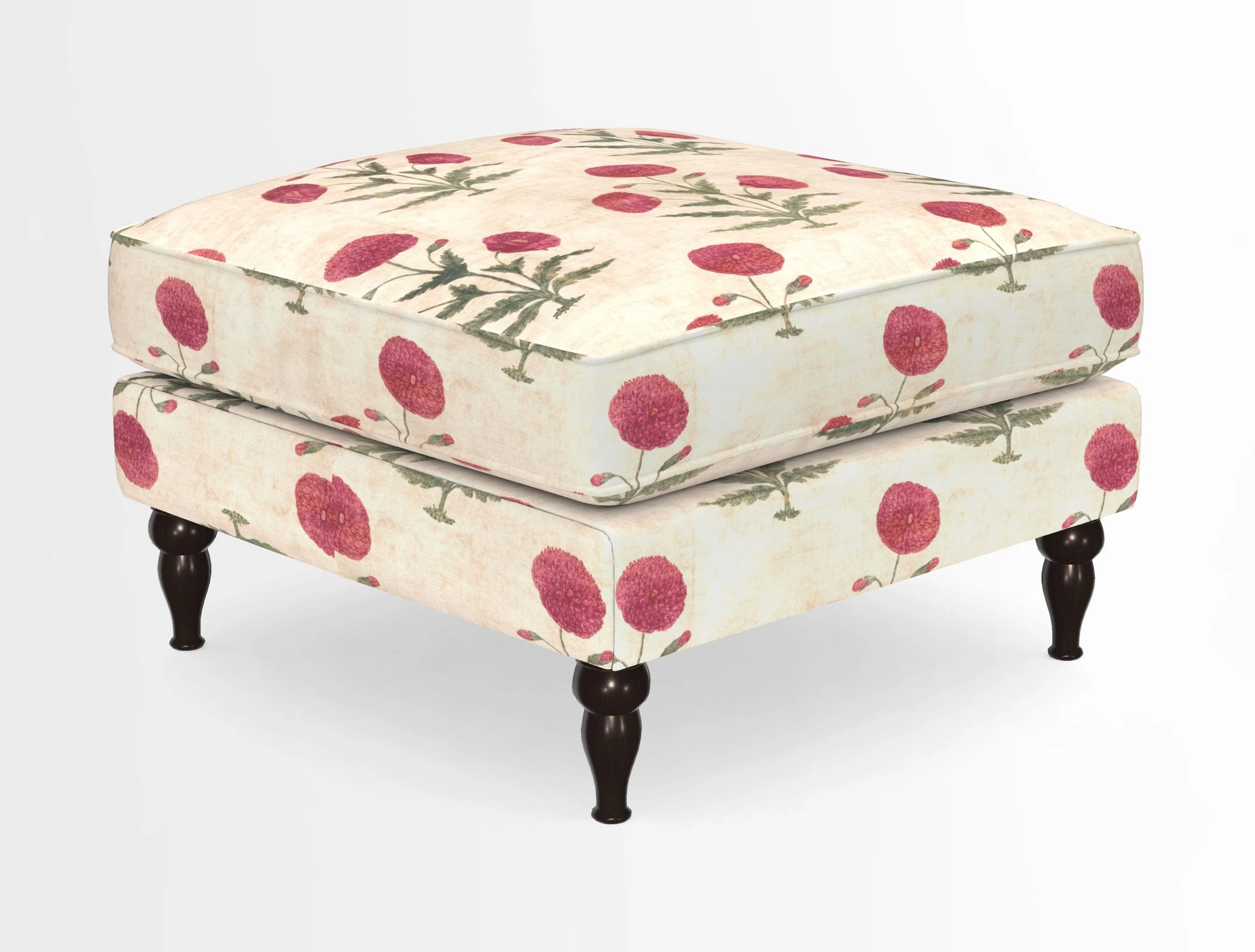Cooksbridge Standard Footstool in Two Tone Plain Biscuit