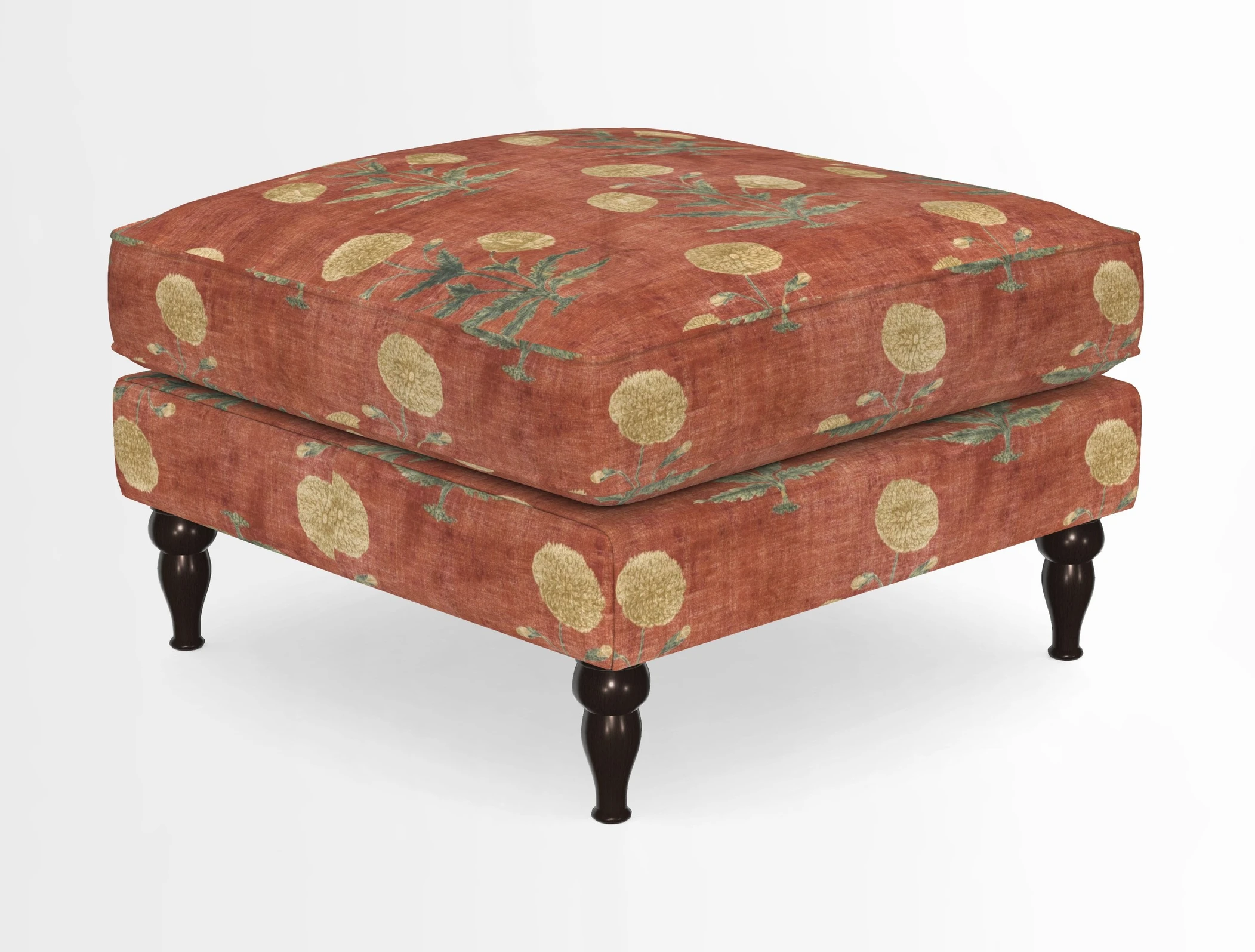 Cooksbridge Standard Footstool in Two Tone Plain Biscuit