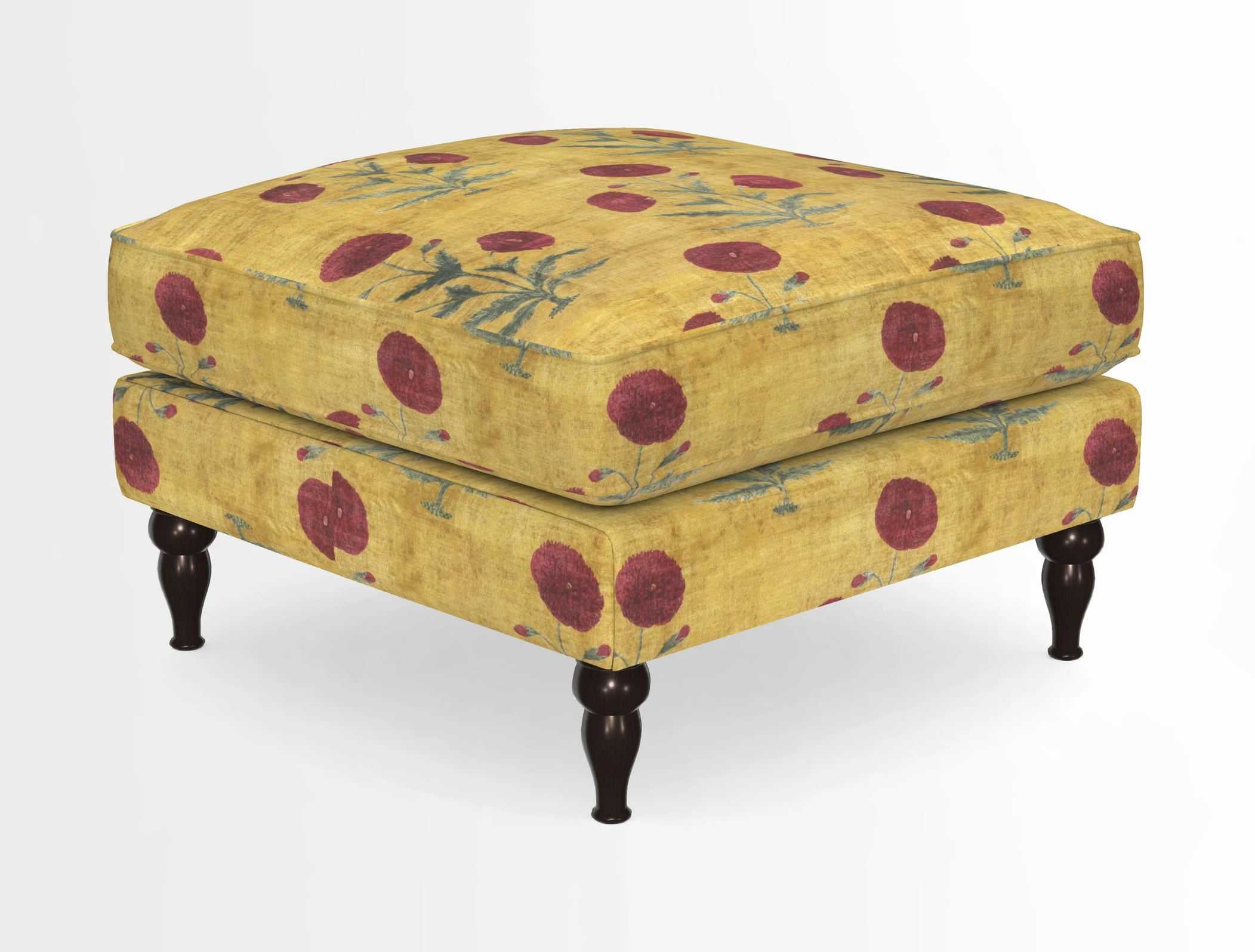 Cooksbridge Standard Footstool in Two Tone Plain Biscuit