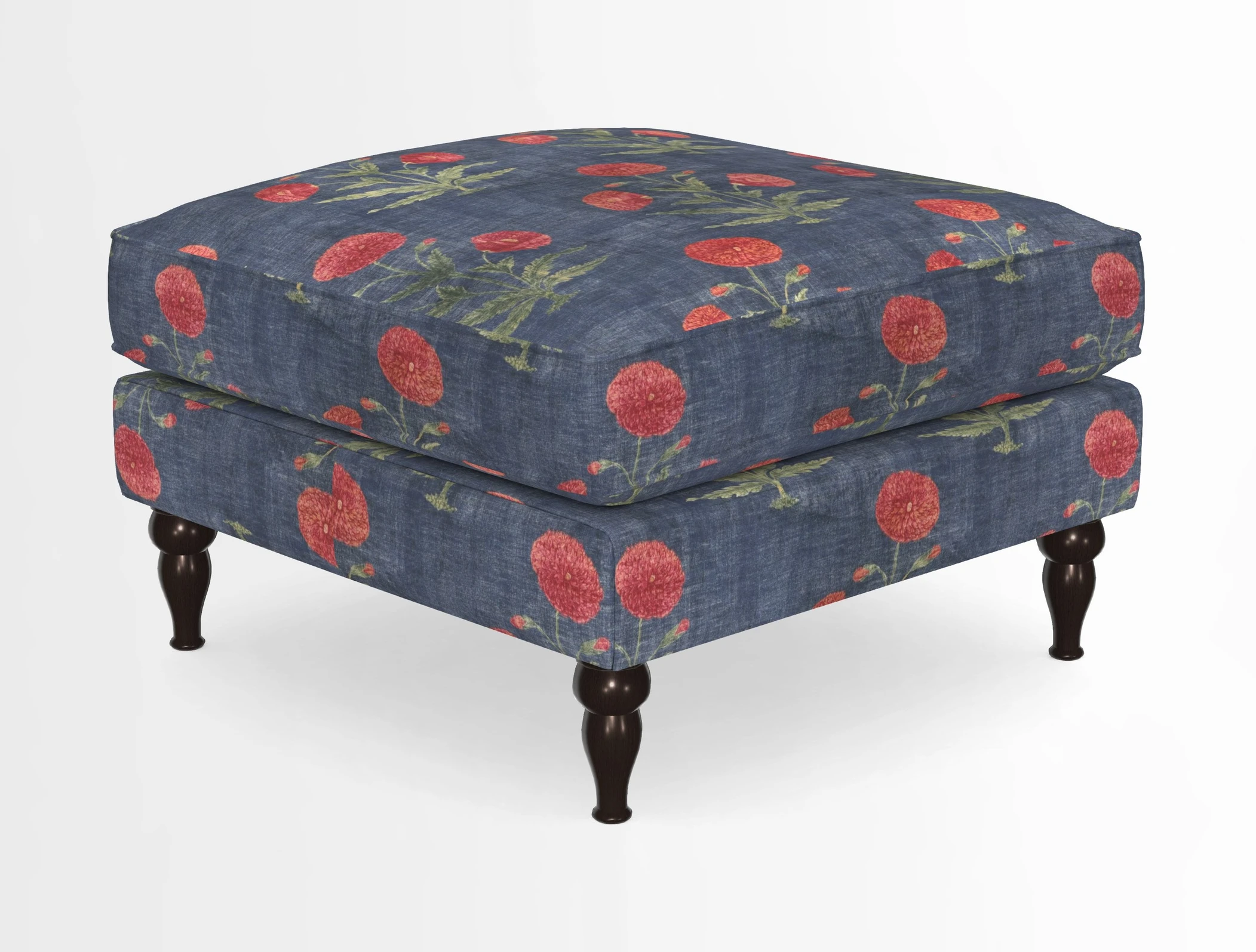 Cooksbridge Standard Footstool in Two Tone Plain Biscuit