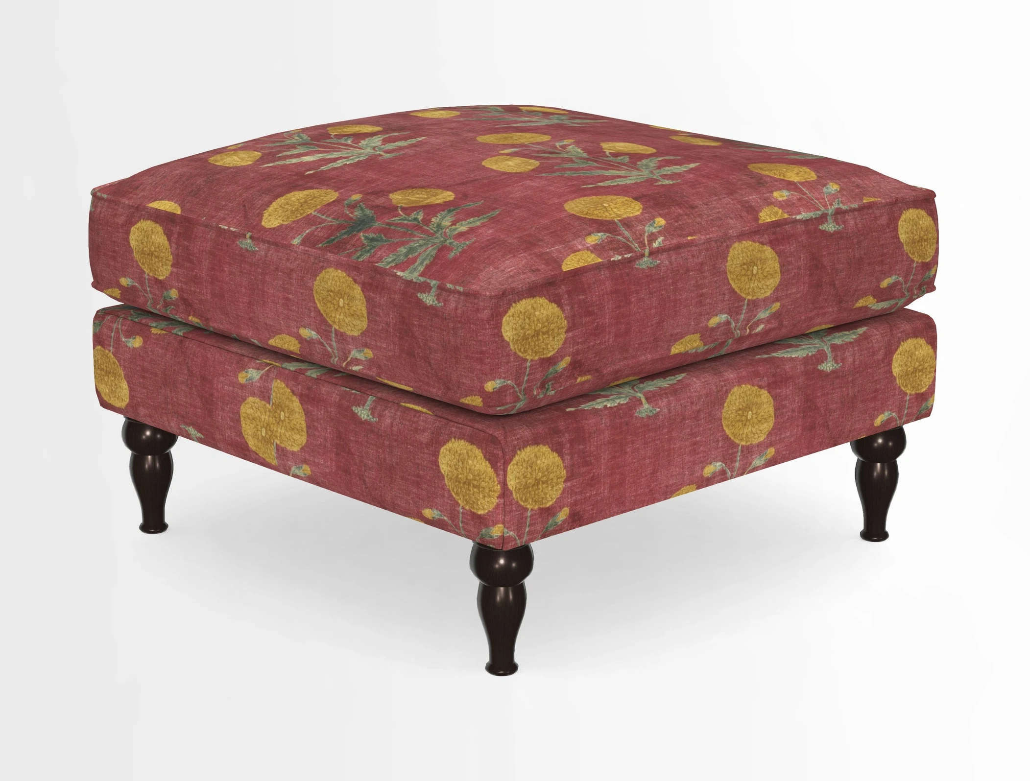 Cooksbridge Standard Footstool in Two Tone Plain Biscuit