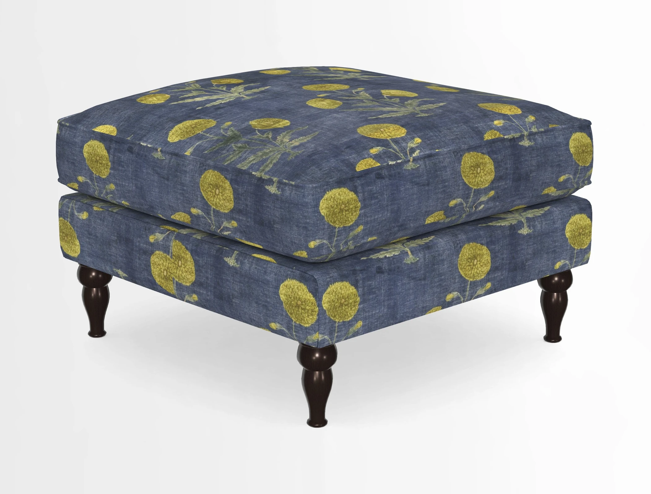 Cooksbridge Standard Footstool in Two Tone Plain Biscuit