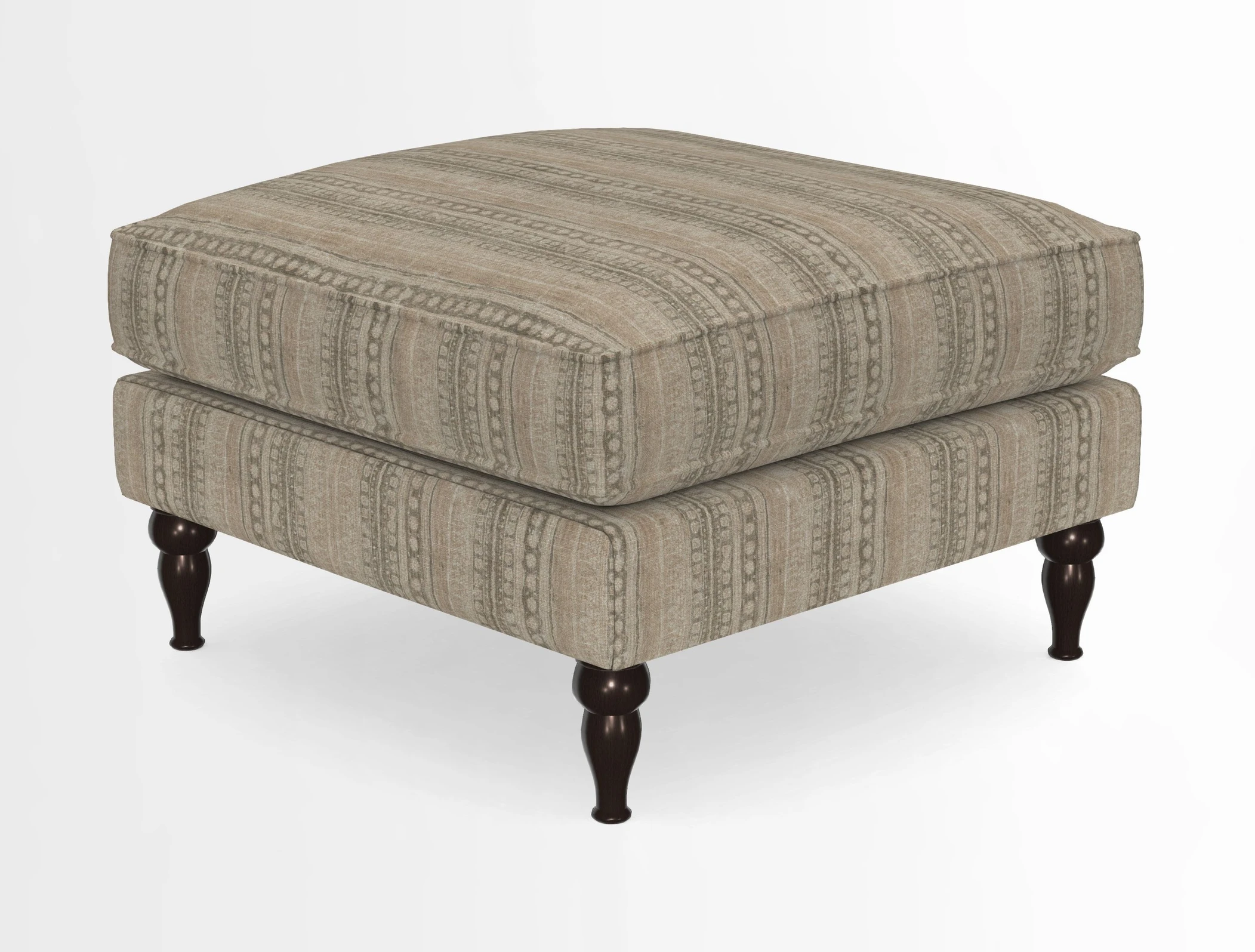 Cooksbridge Standard Footstool in Two Tone Plain Biscuit