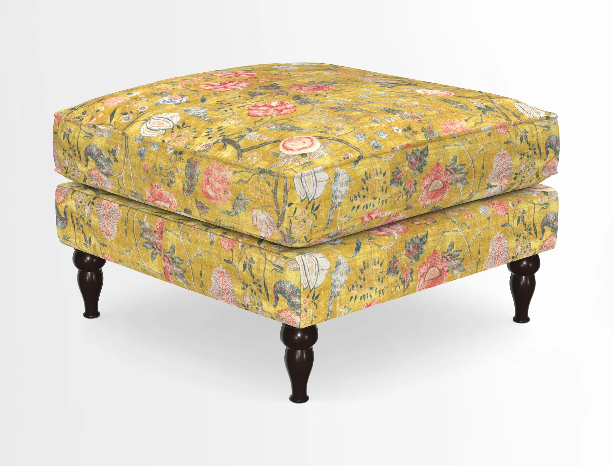 Cooksbridge Standard Footstool in Two Tone Plain Biscuit