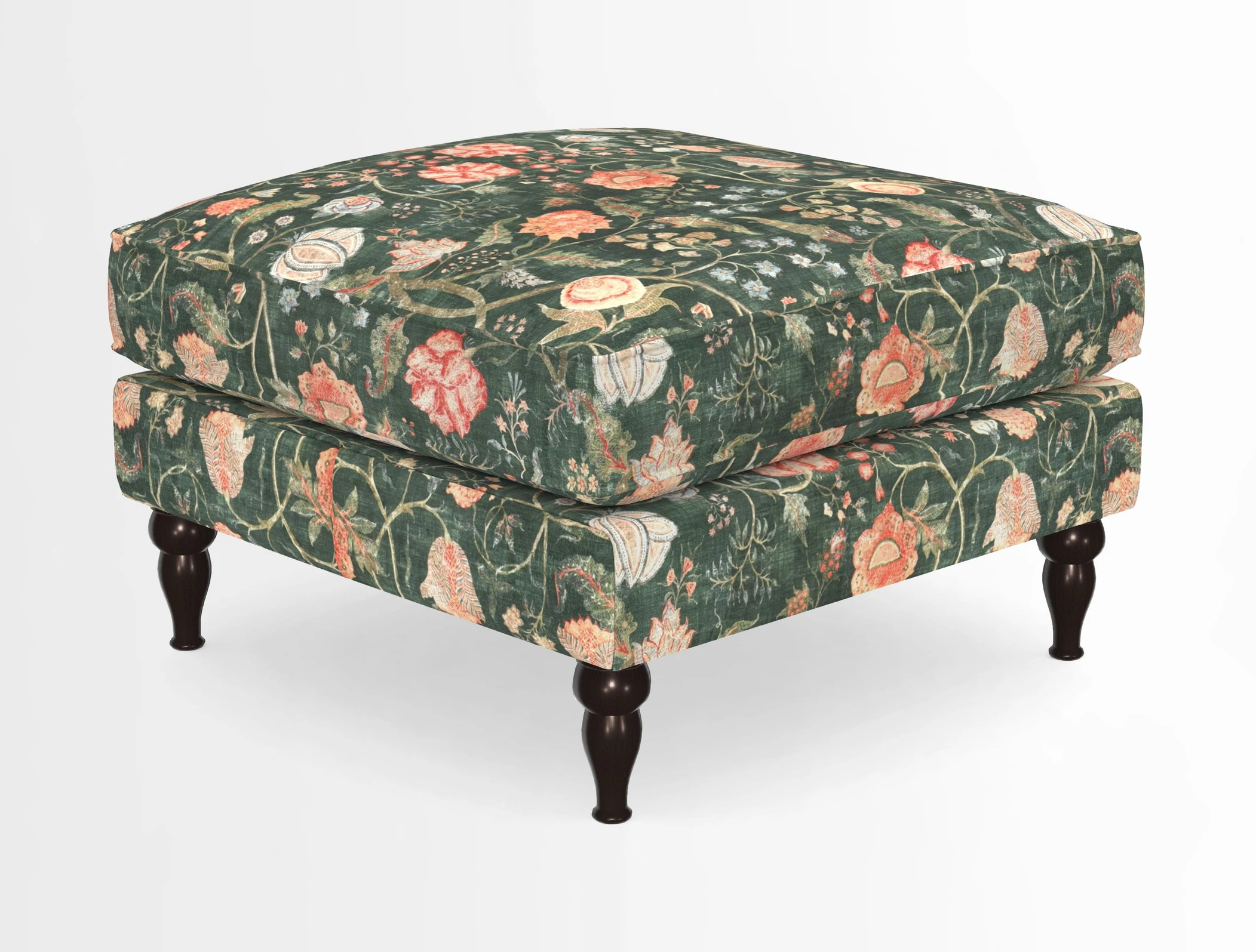Cooksbridge Standard Footstool in Two Tone Plain Biscuit